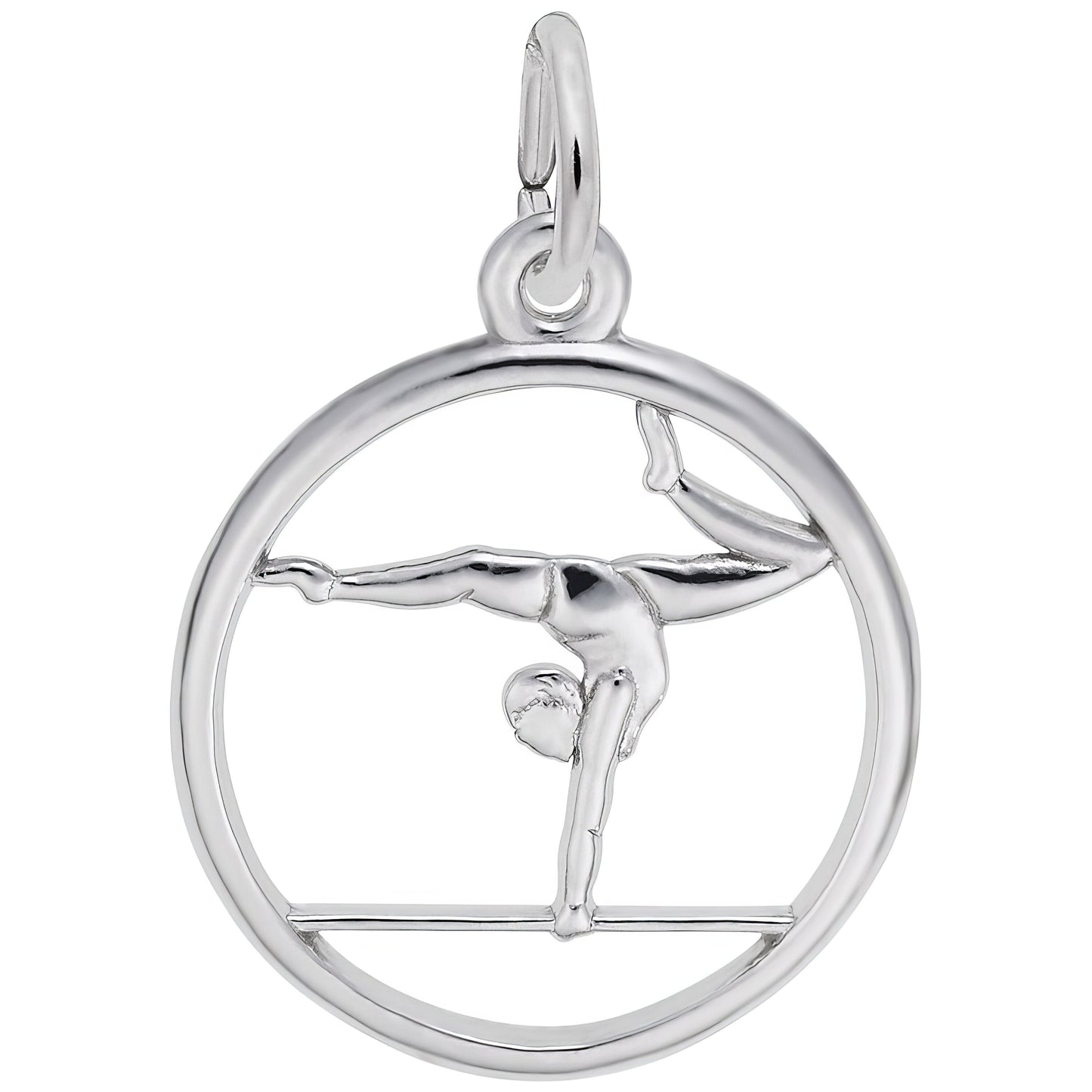 Sterling Silver Gymnast on Balance Beam Charm