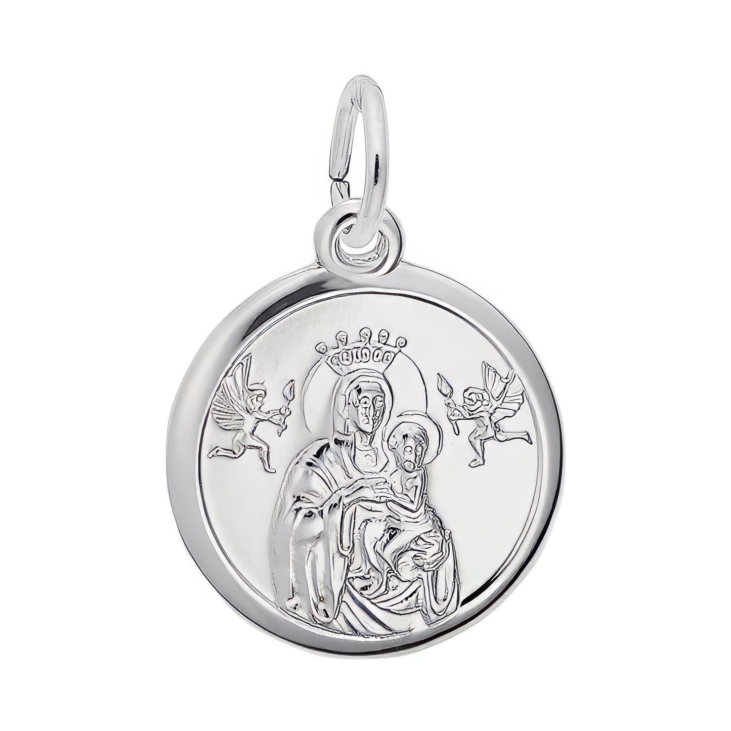 Madonna and Child Charm - Metal - Sterling Silver