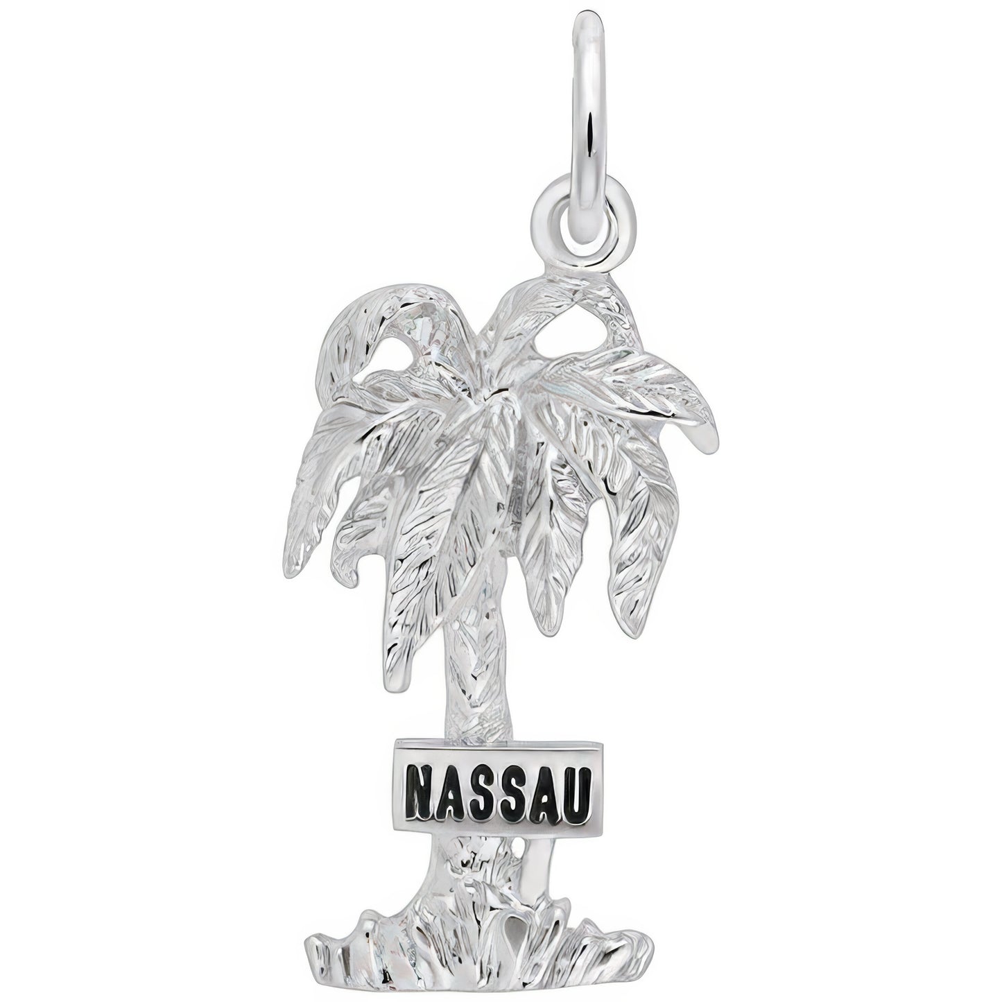 Nassau Palm Tree Charm - Metal - Sterling Silver