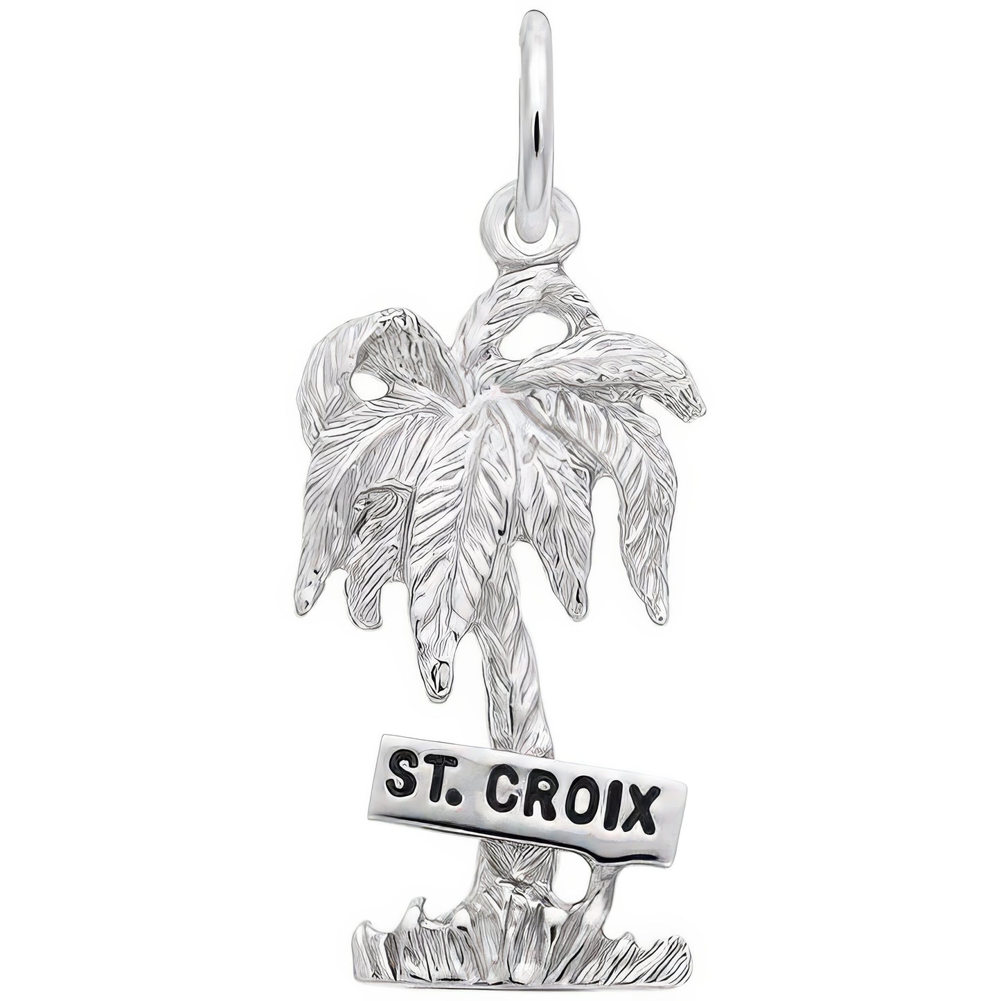 St. Croix Palm Tree Charm - Metal - Sterling Silver