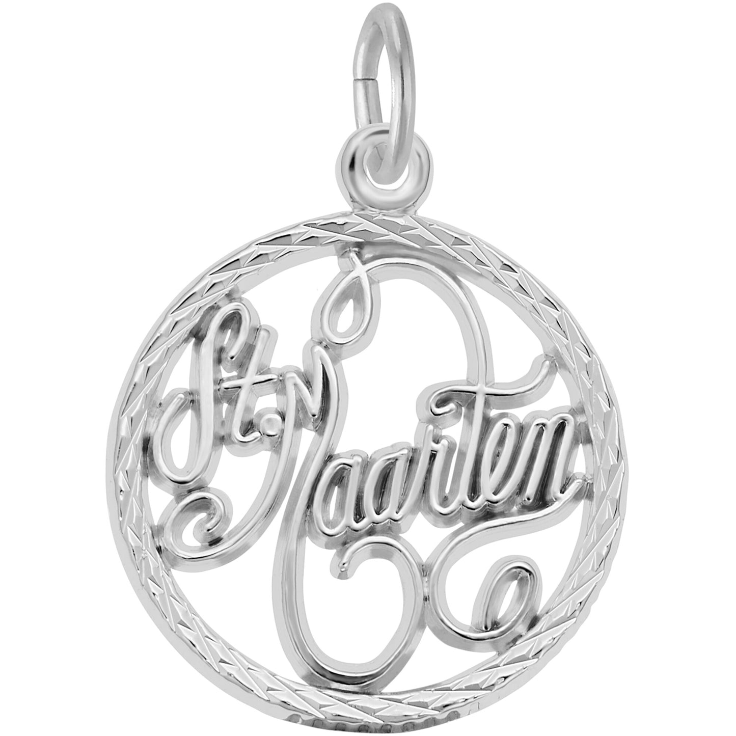 St. Maarten Faceted Charm - Metal - Sterling Silver