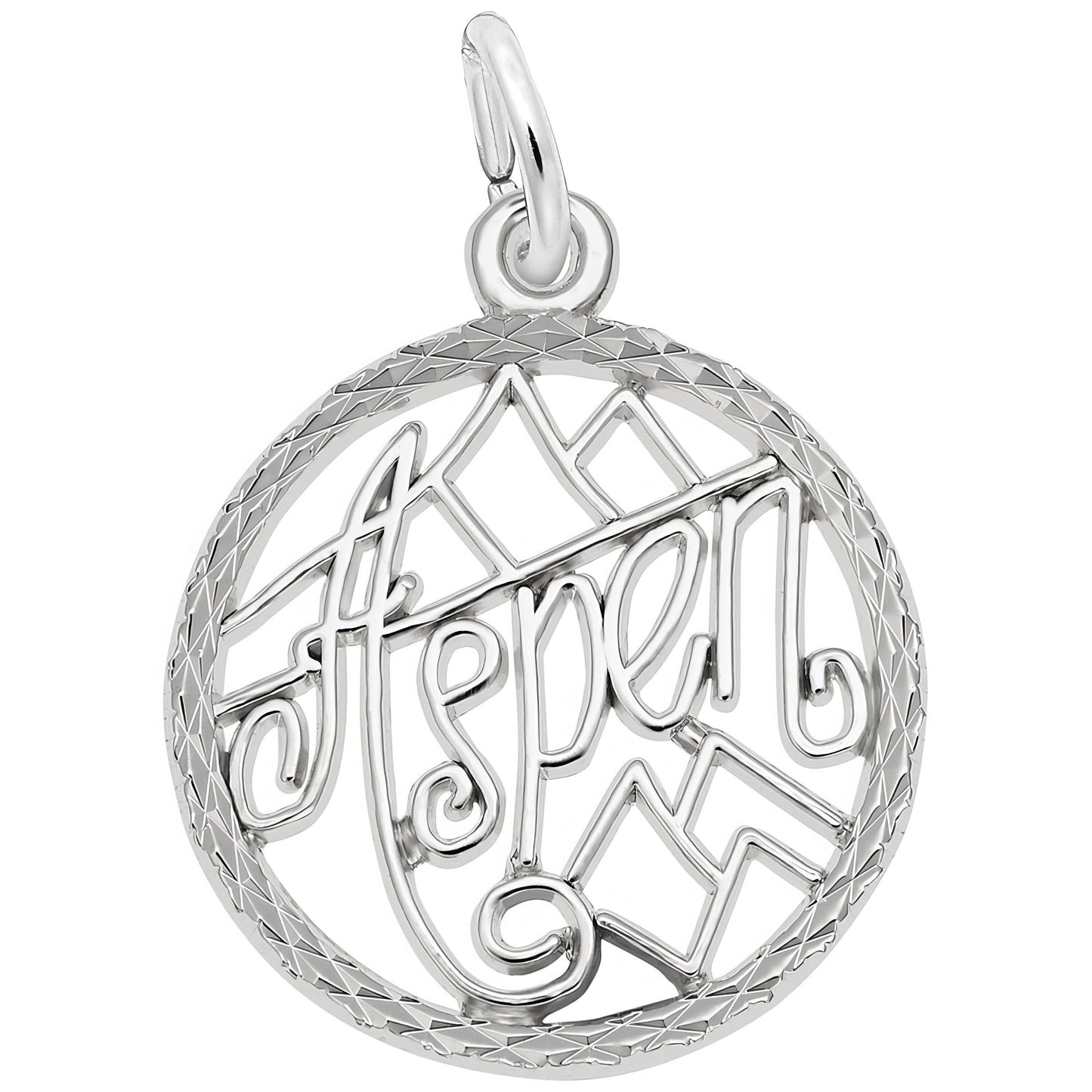 Aspen Faceted Charm - Metal - Sterling Silver