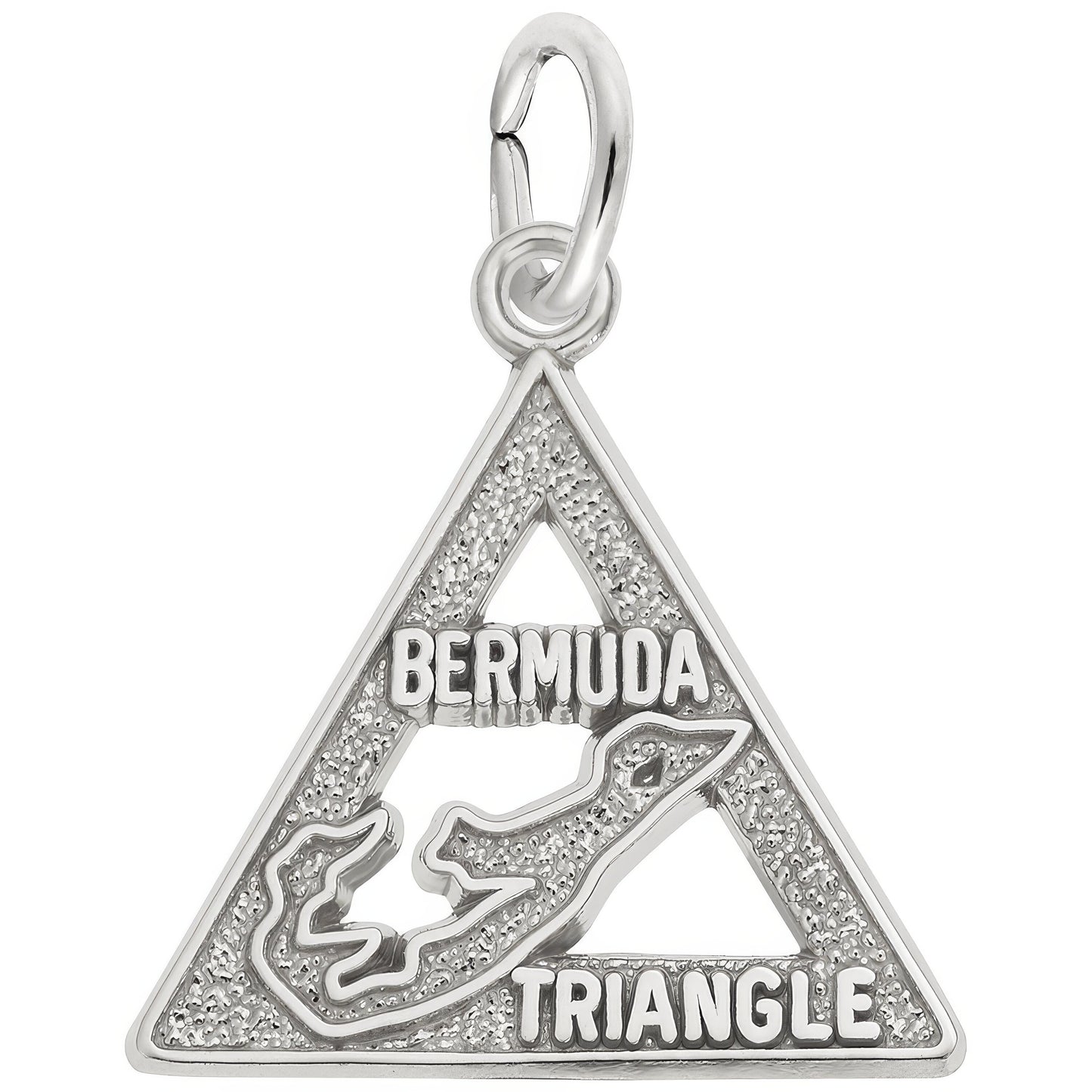 Bermuda Triangle Charm - Metal - Sterling Silver