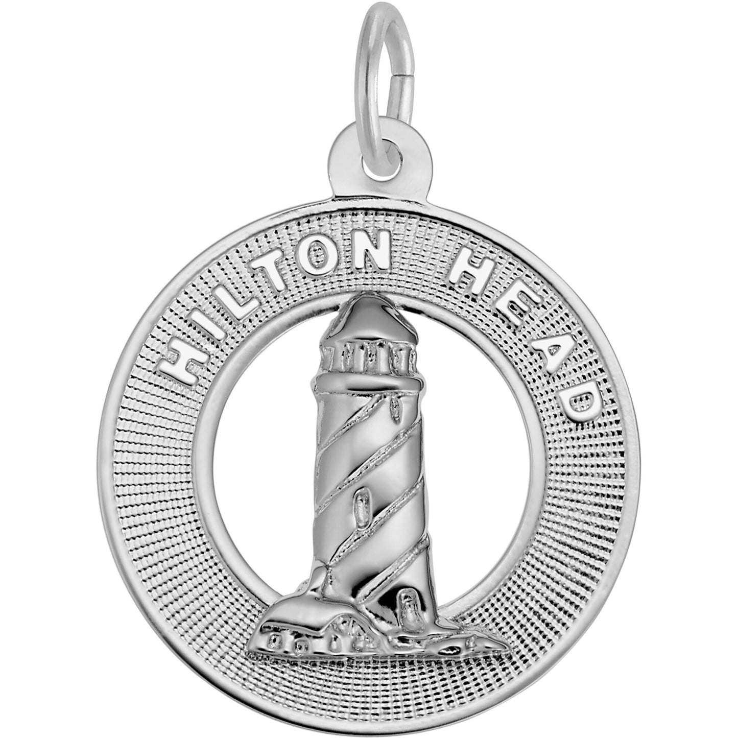 Hilton Head, SC Lighthouse Charm - Metal - Sterling Silver