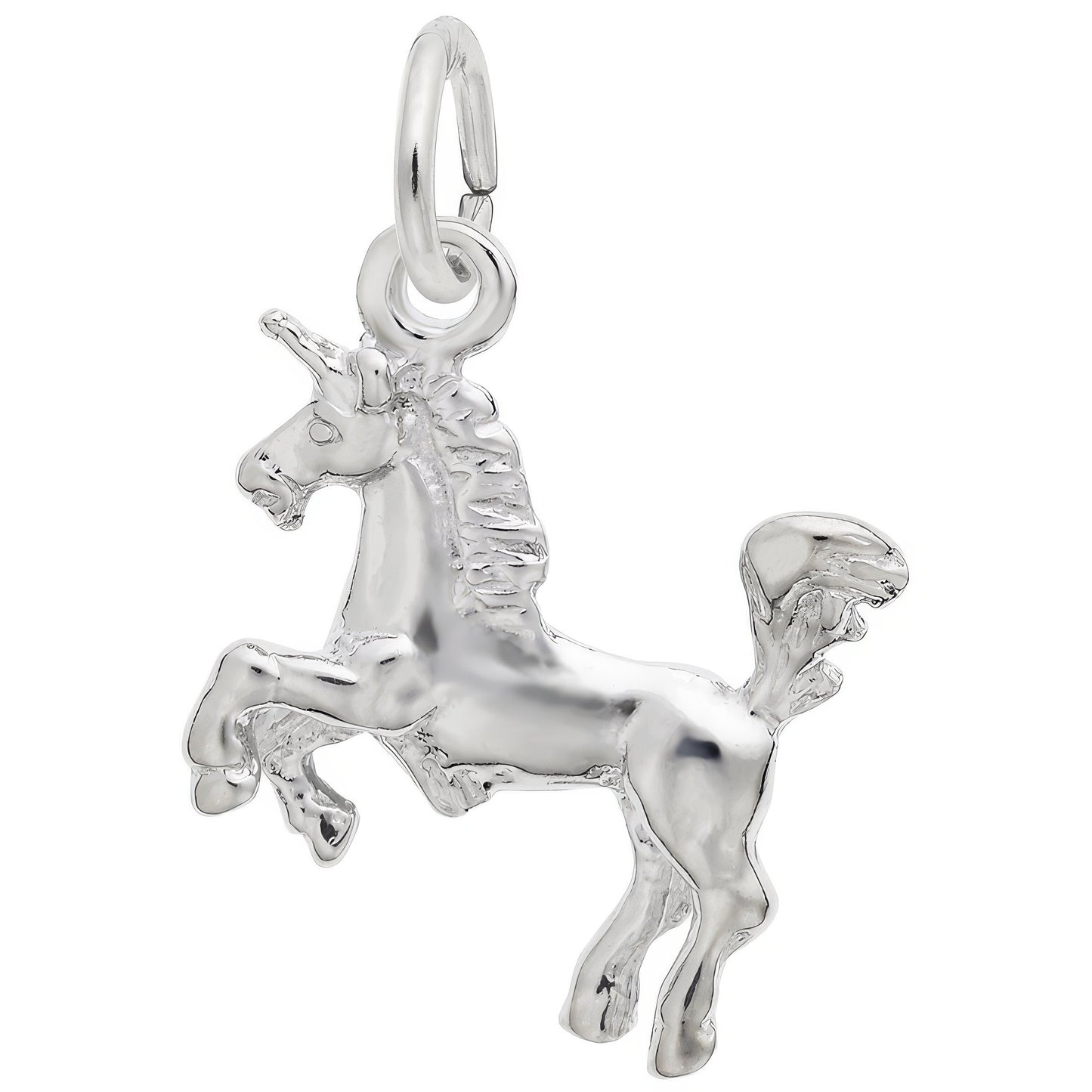 Sterling Silver Unicorn Charm - 16mm x 14mm