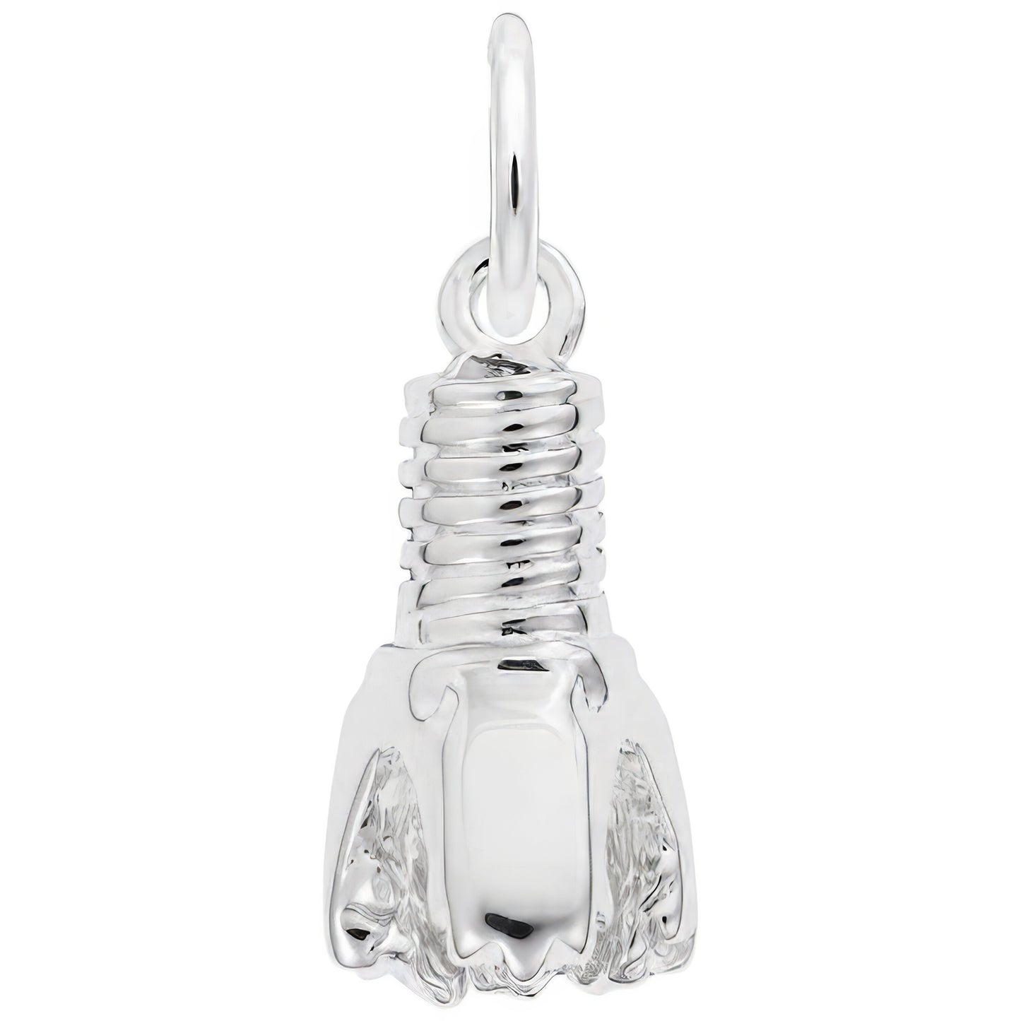Oil Drill Bit Charm - Metal - Sterling Silver