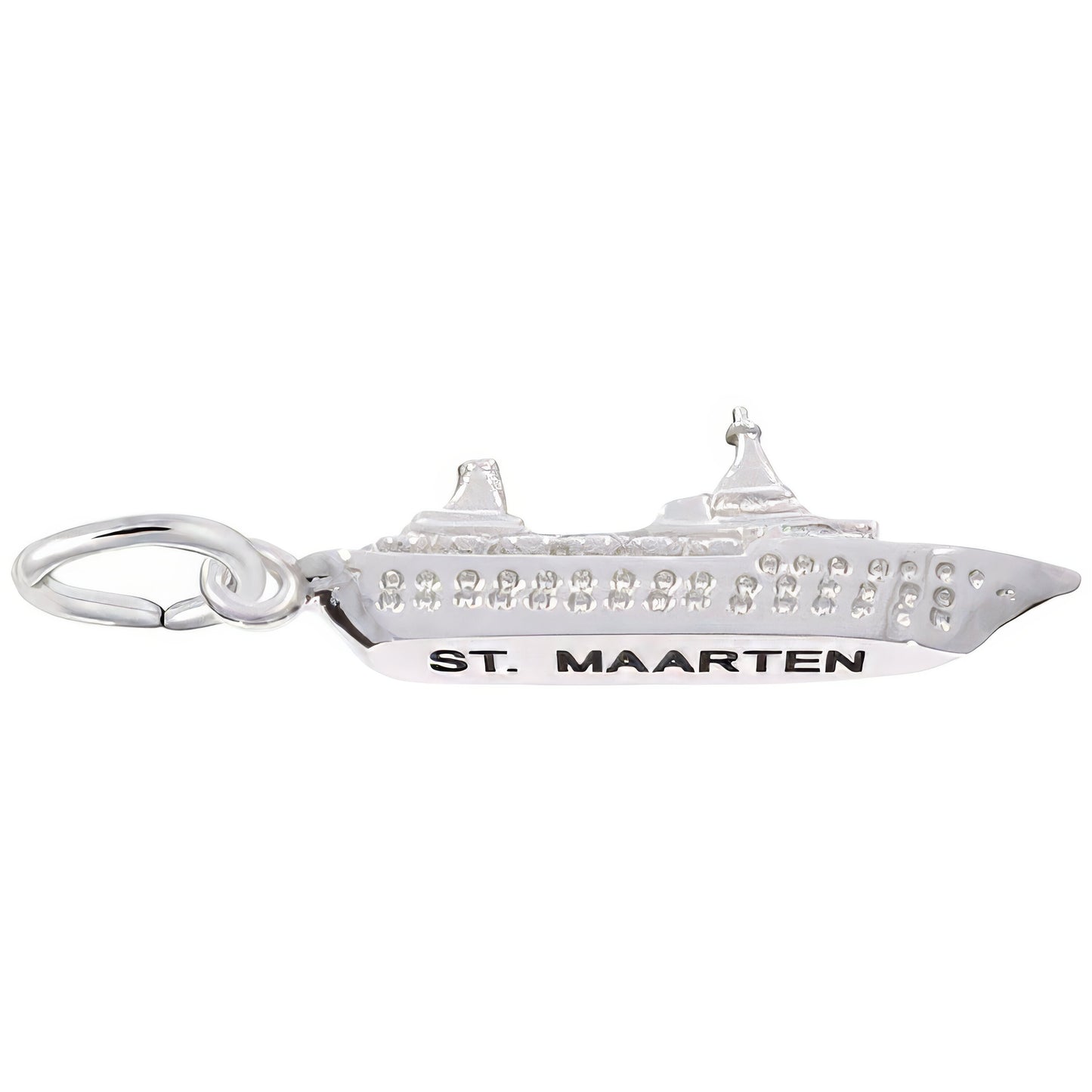 St. Maarten Cruise Ship Charm - Metal - Sterling Silver