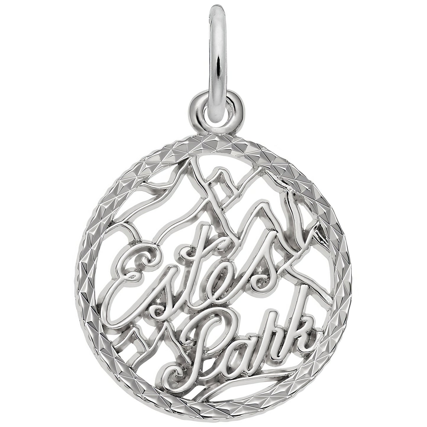 Estes Park Faceted Charm - Metal - Sterling Silver
