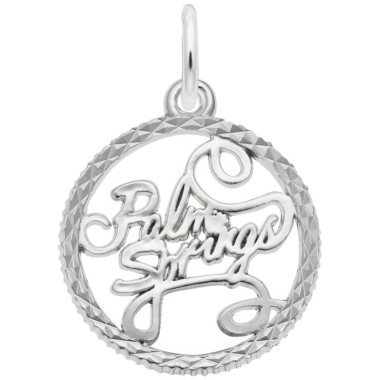 Palm Springs Faceted Charm - Metal - Sterling Silver