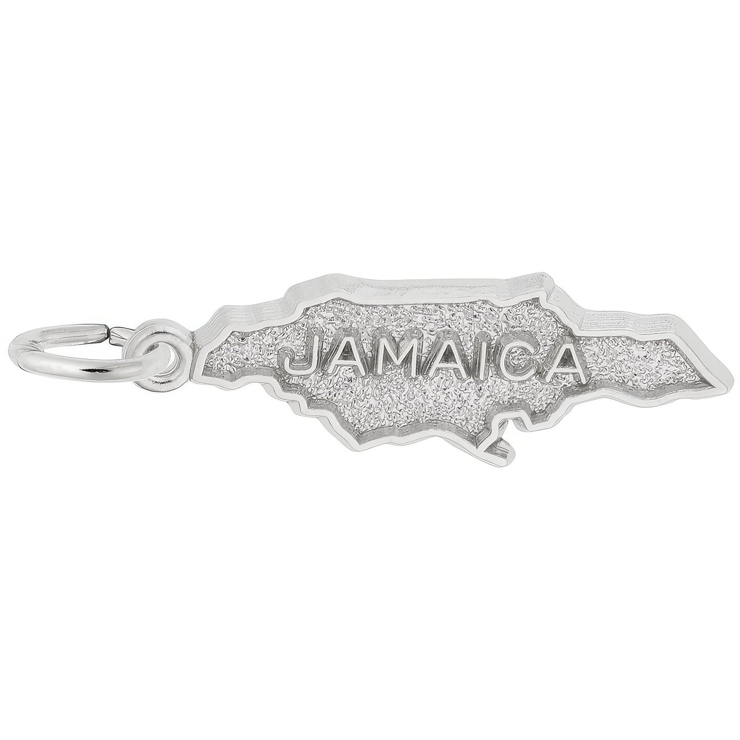 Sterling Silver Jamaica Charm - 7mm x 24mm