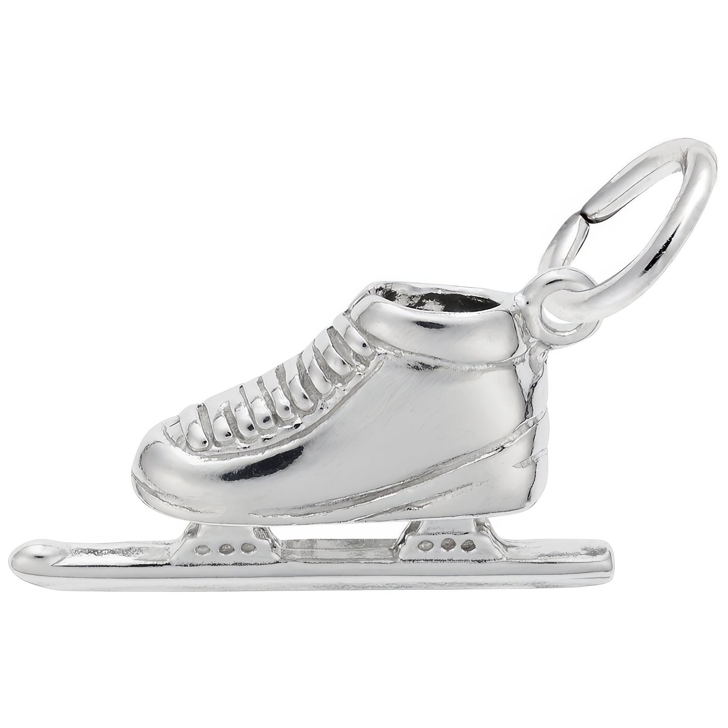 Speed Skate Charm - Metal - Sterling Silver