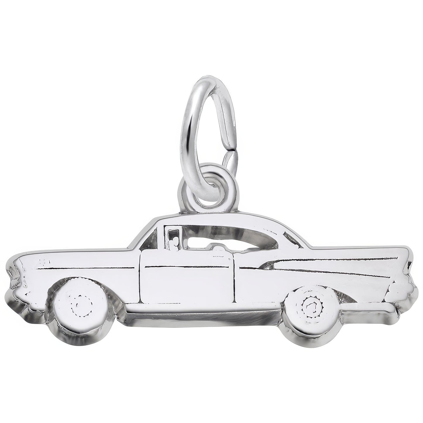 Classic Hardtop Muscle Car Charm - Metal - Sterling Silver