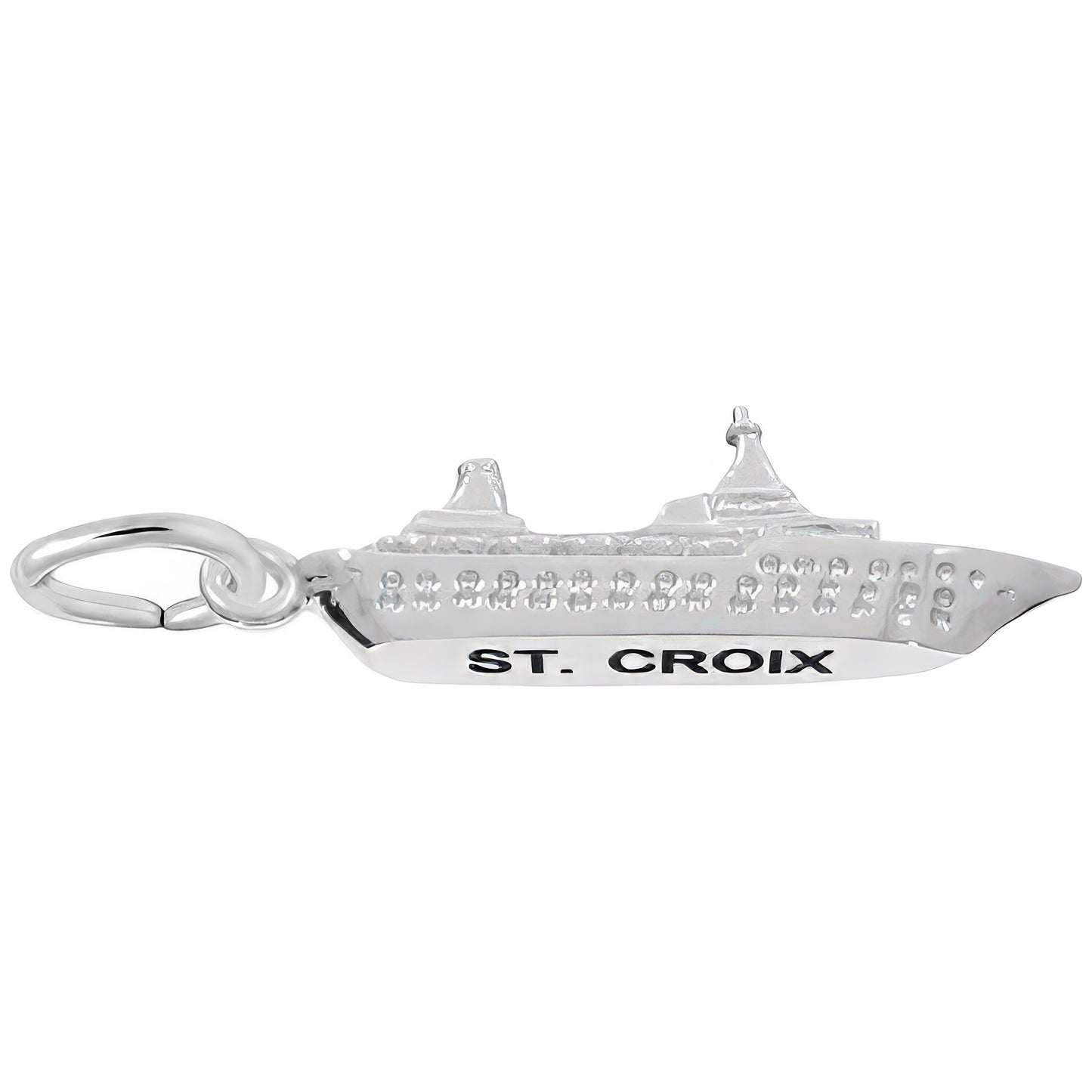 St. Croix Cruise Ship Charm - Metal - Sterling Silver