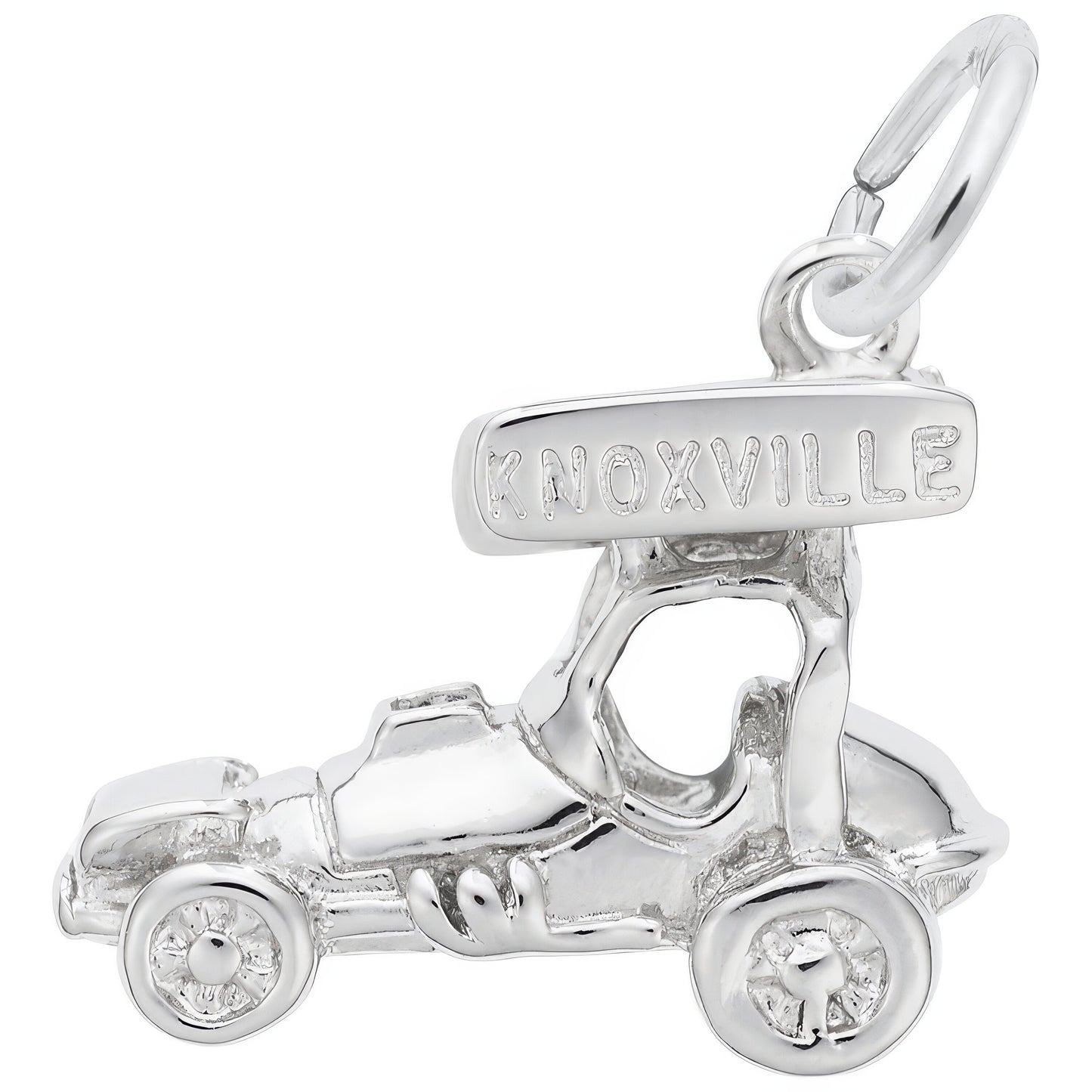 Knoxville Sprint Car Charm - Metal - Sterling Silver