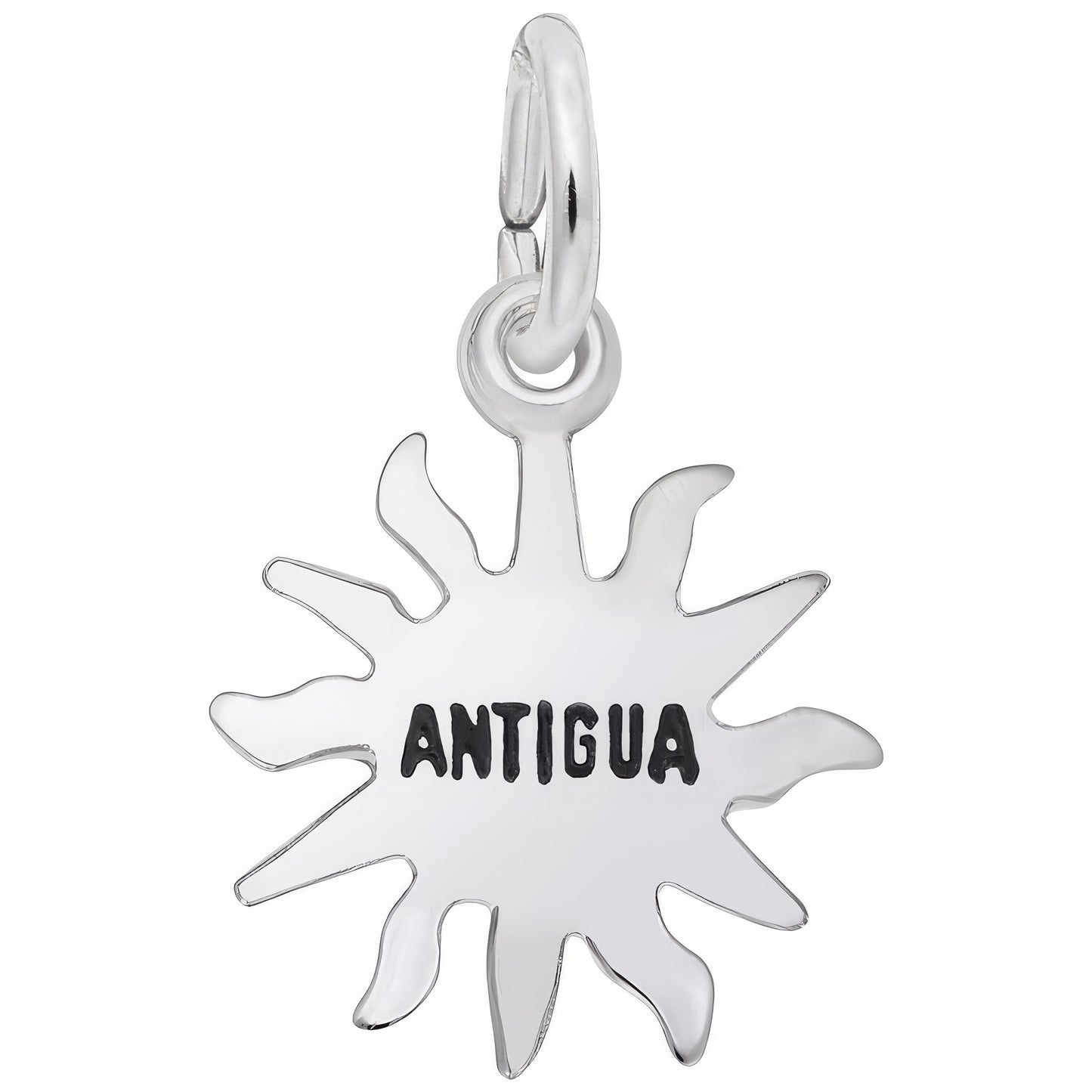 Antigua Sun Small Charm - Metal - Sterling Silver