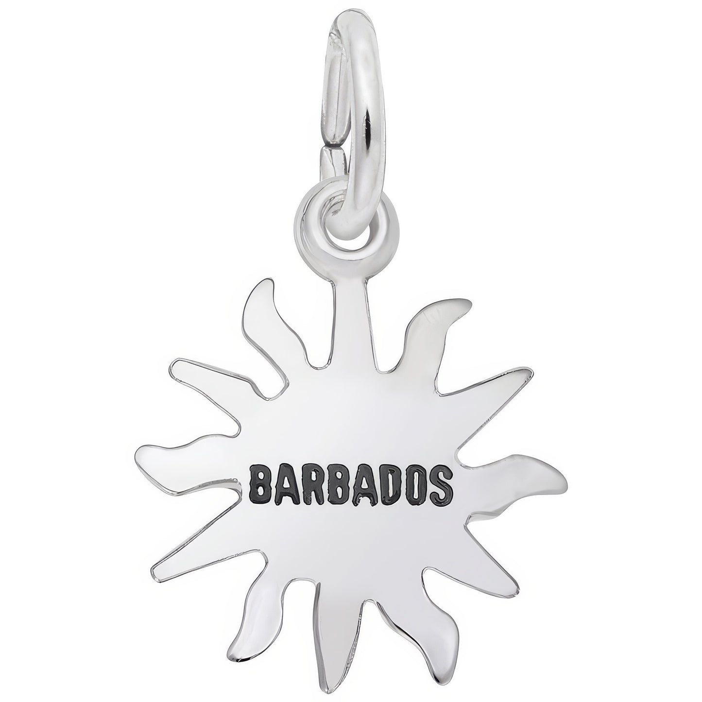 Barbados Sun Small Charm - Metal - Sterling Silver