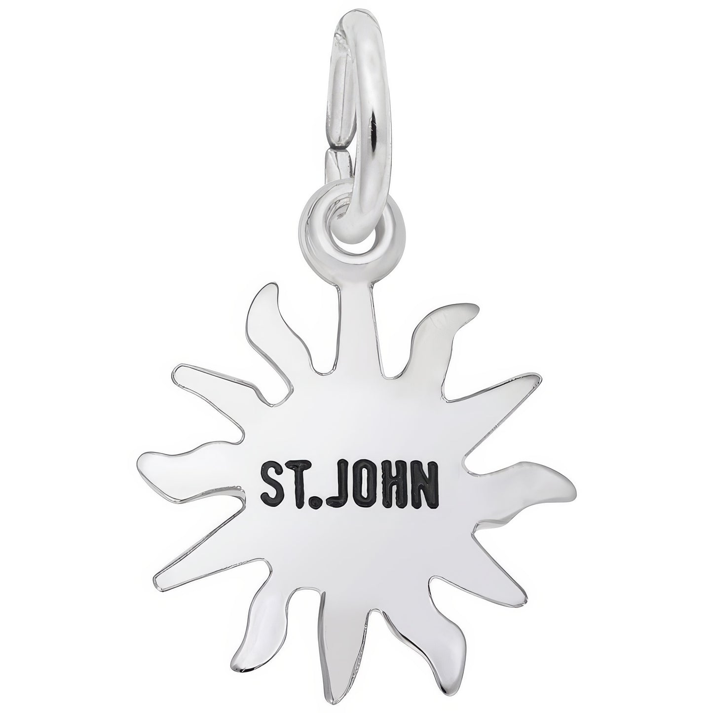 St. John Sun Small Charm - Metal - Sterling Silver