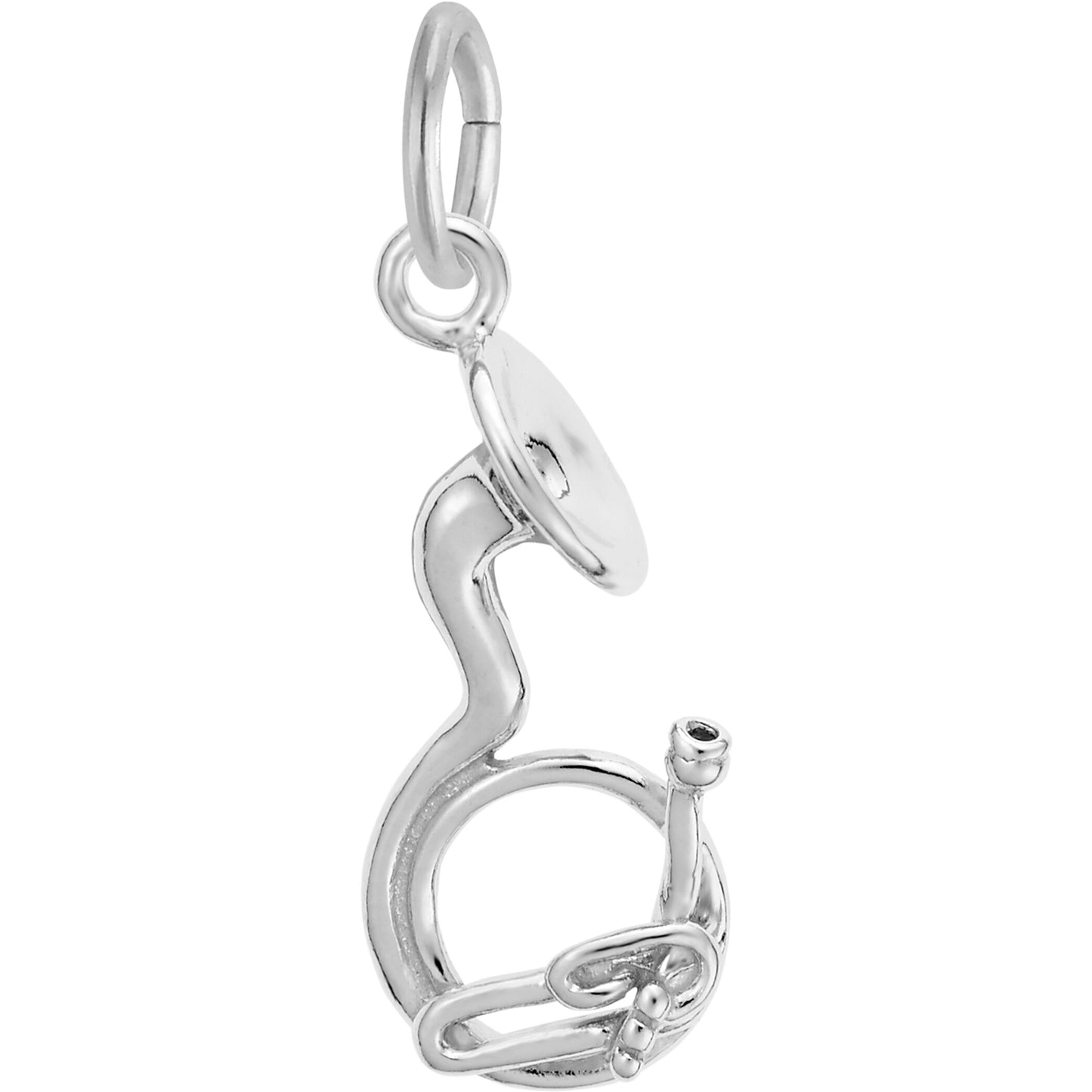 Tuba Charm - Metal - Sterling Silver