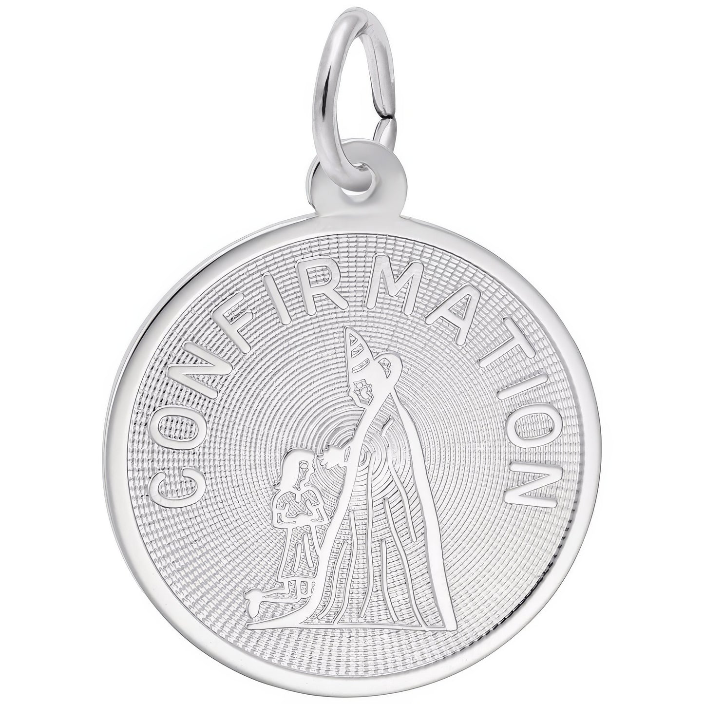 Round Confirmation Charm - Metal - Sterling Silver