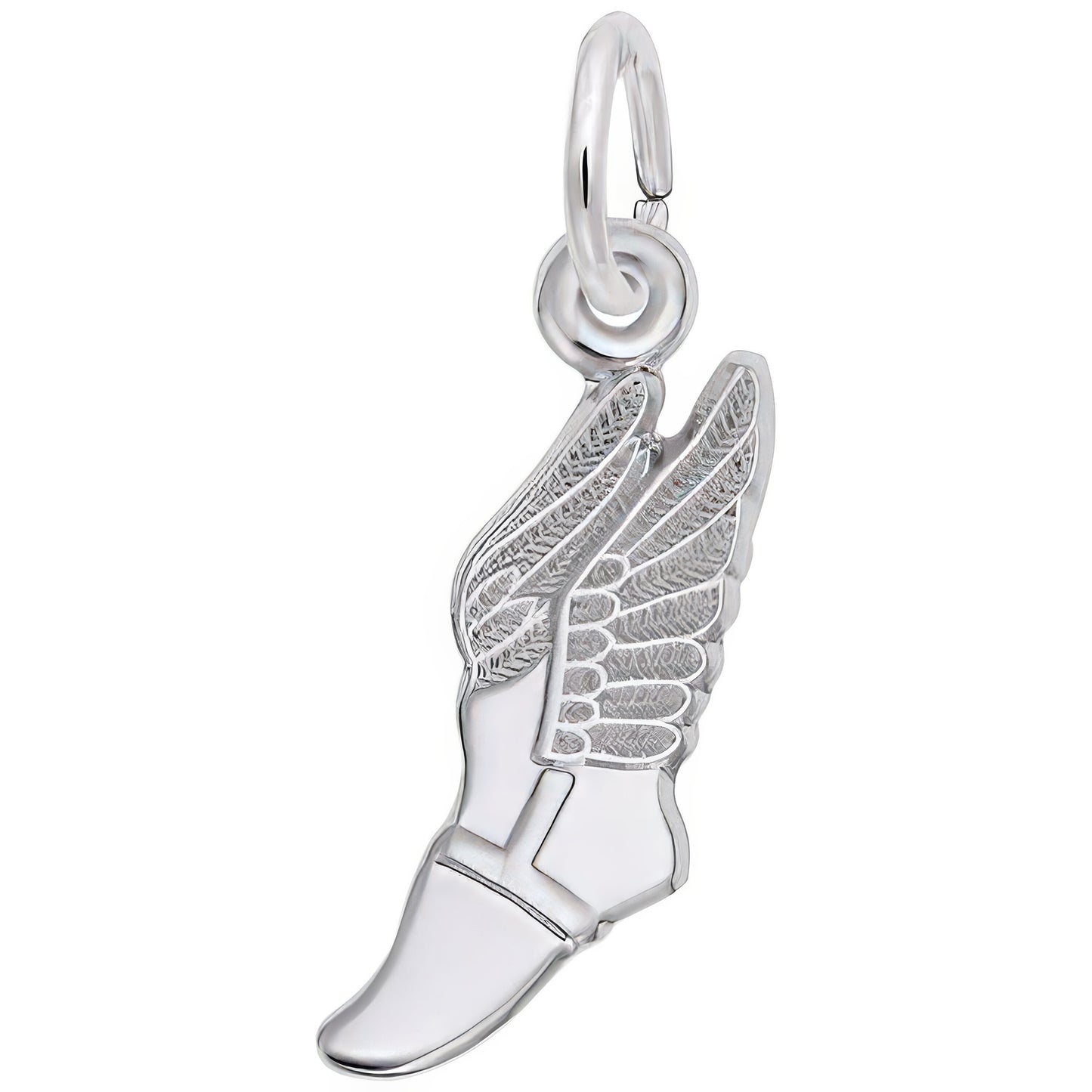 Sterling Silver Winged Shoe Charm - 18mm x 9mm