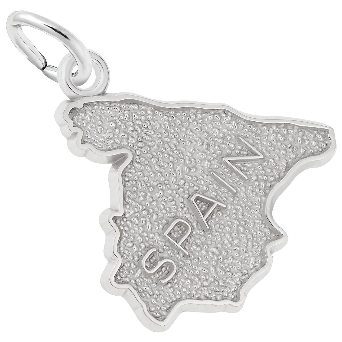Sterling Silver Spain Map Charm