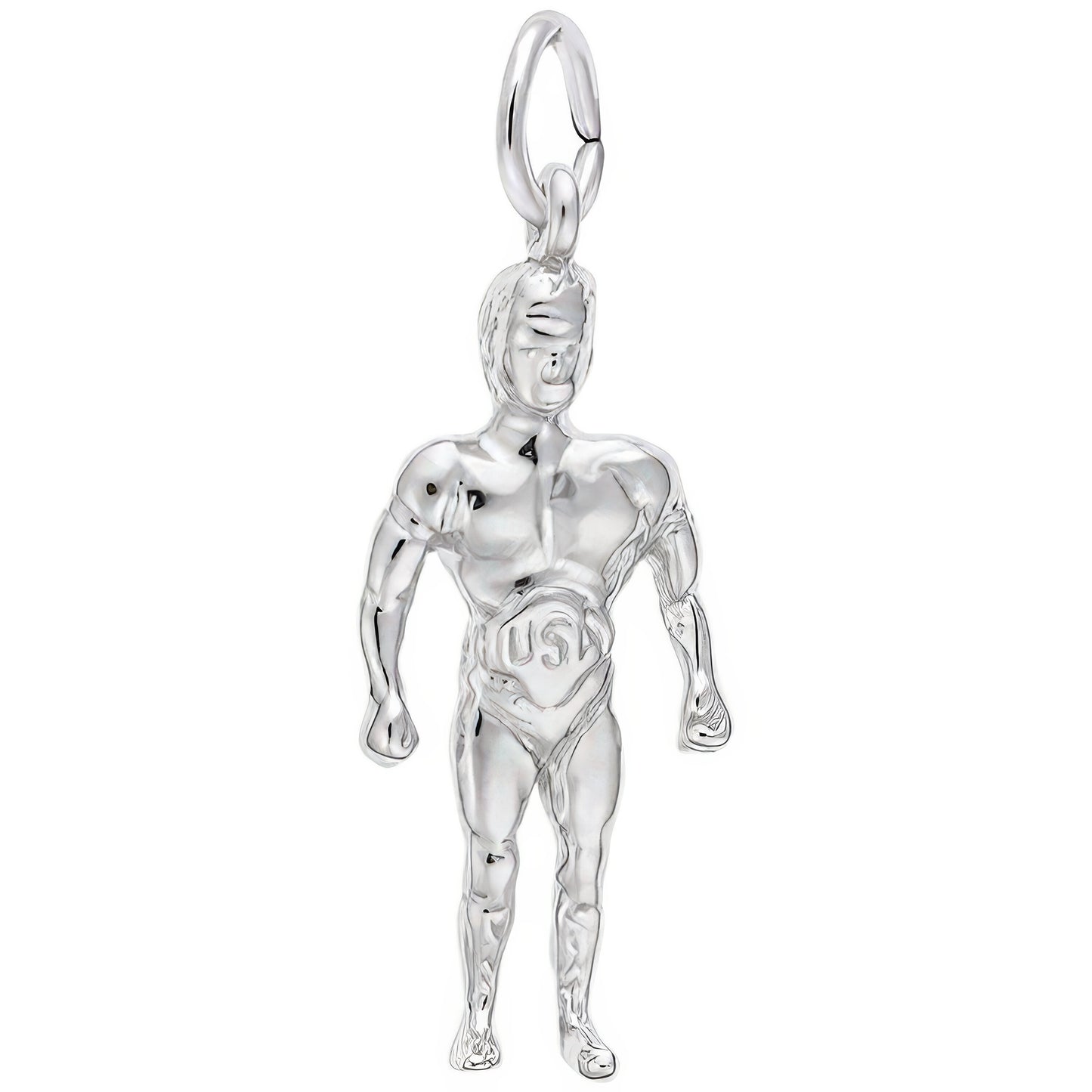 Wrestler Charm - Metal - Sterling Silver