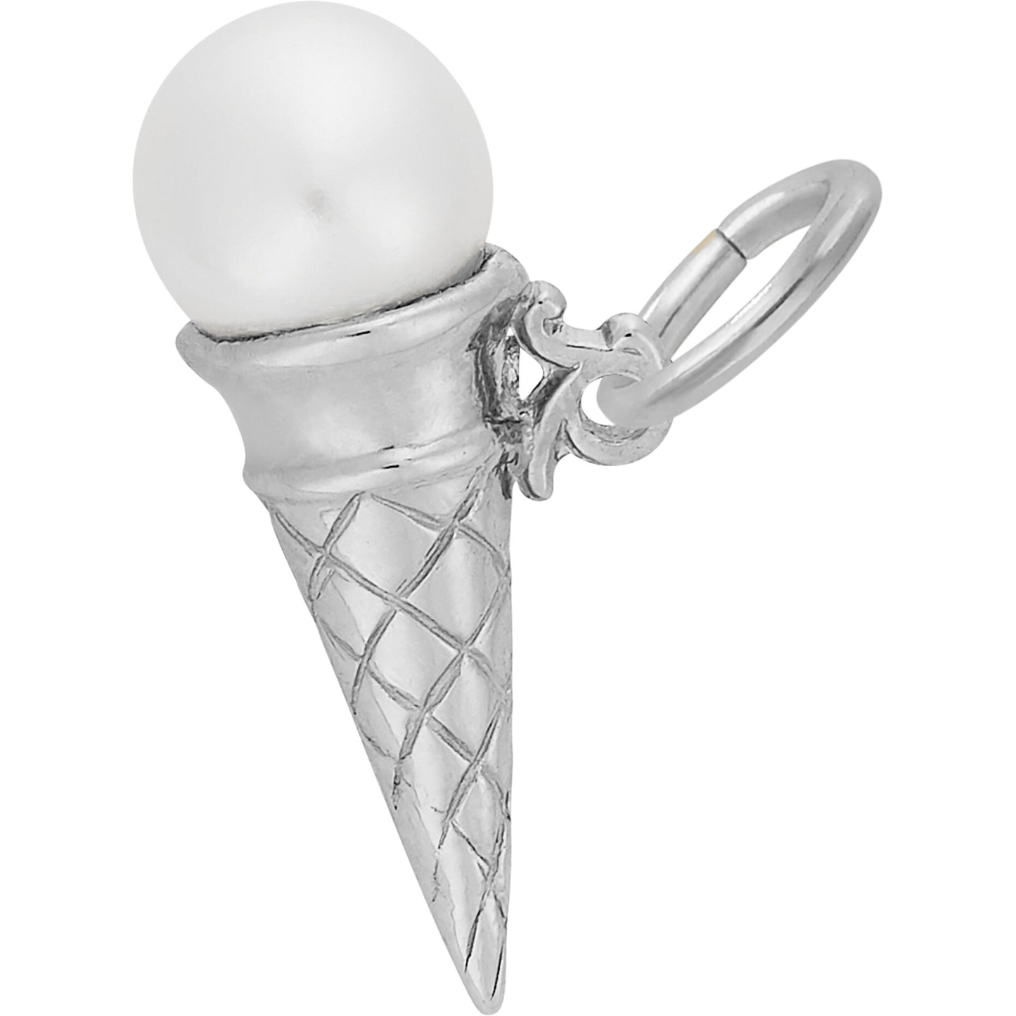 Sterling Silver Ice Cream Cone Charm