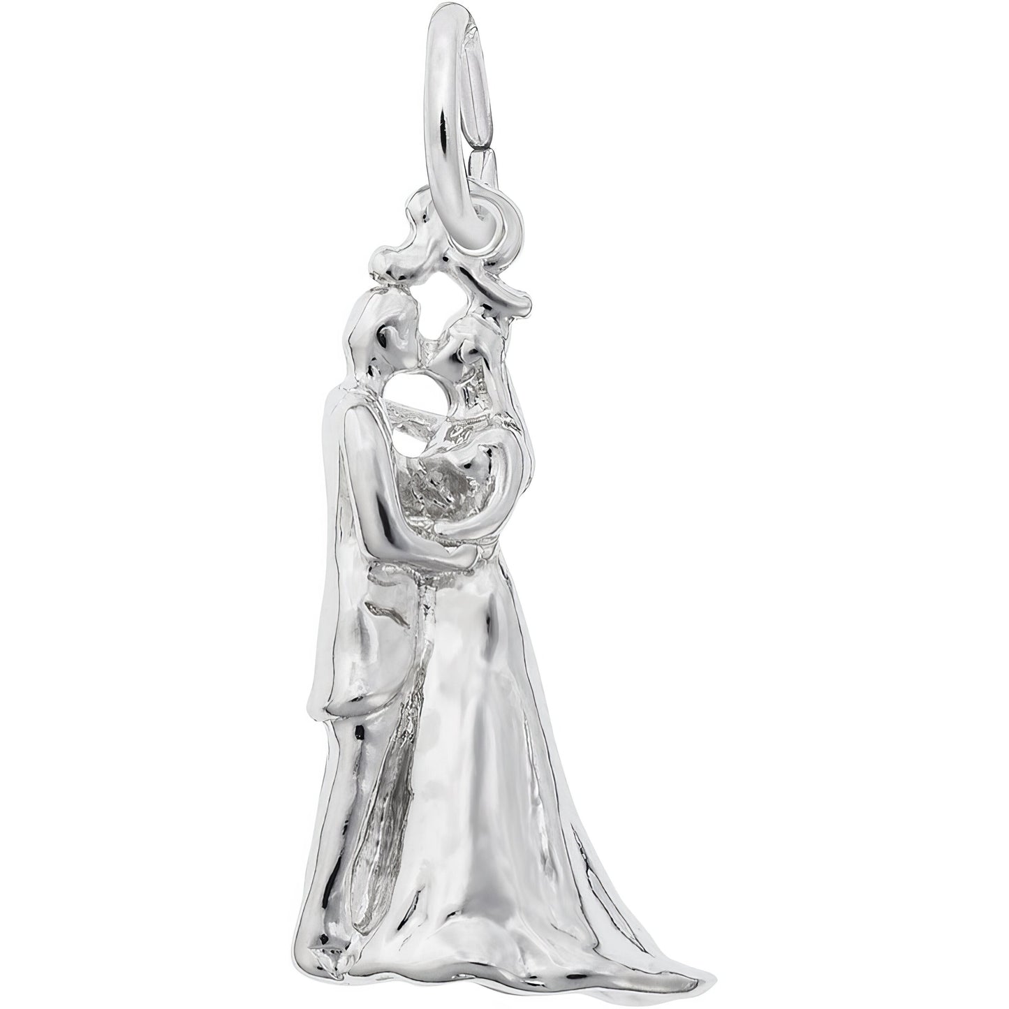 Sterling Silver Bride & Groom Charm - 17mm x 10mm