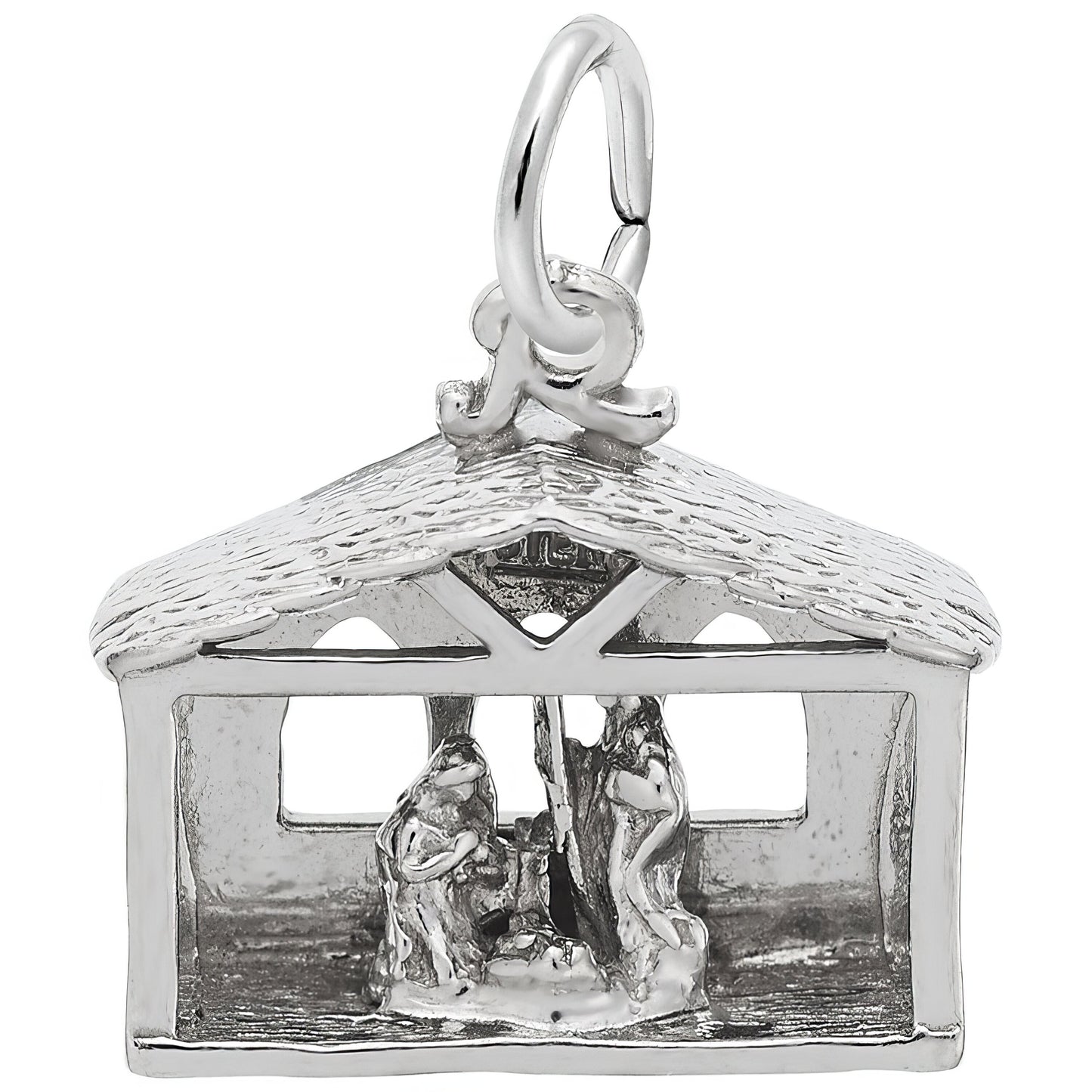 Nativity Charm - Metal - Sterling Silver