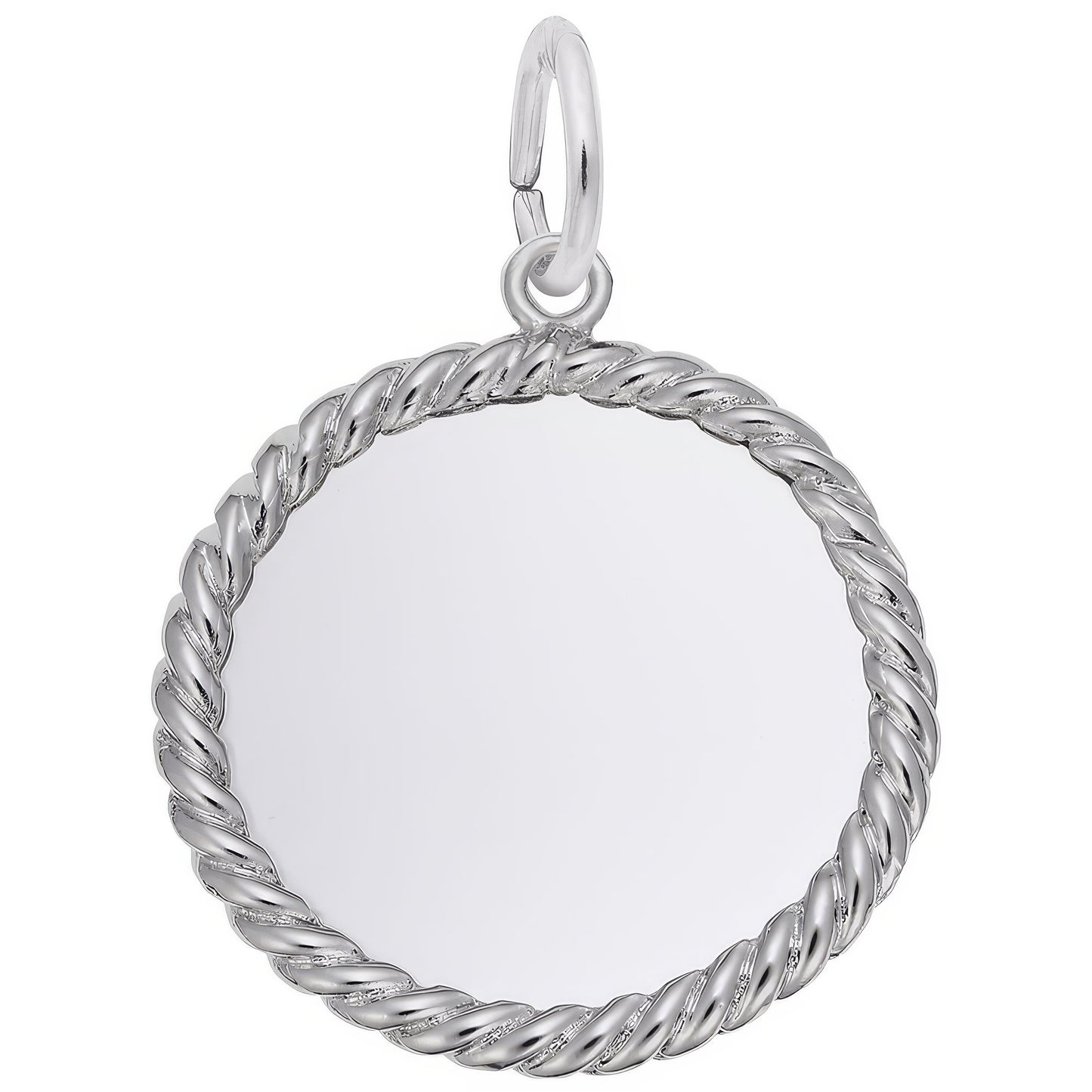 Sterling Silver Rope Disc Charm