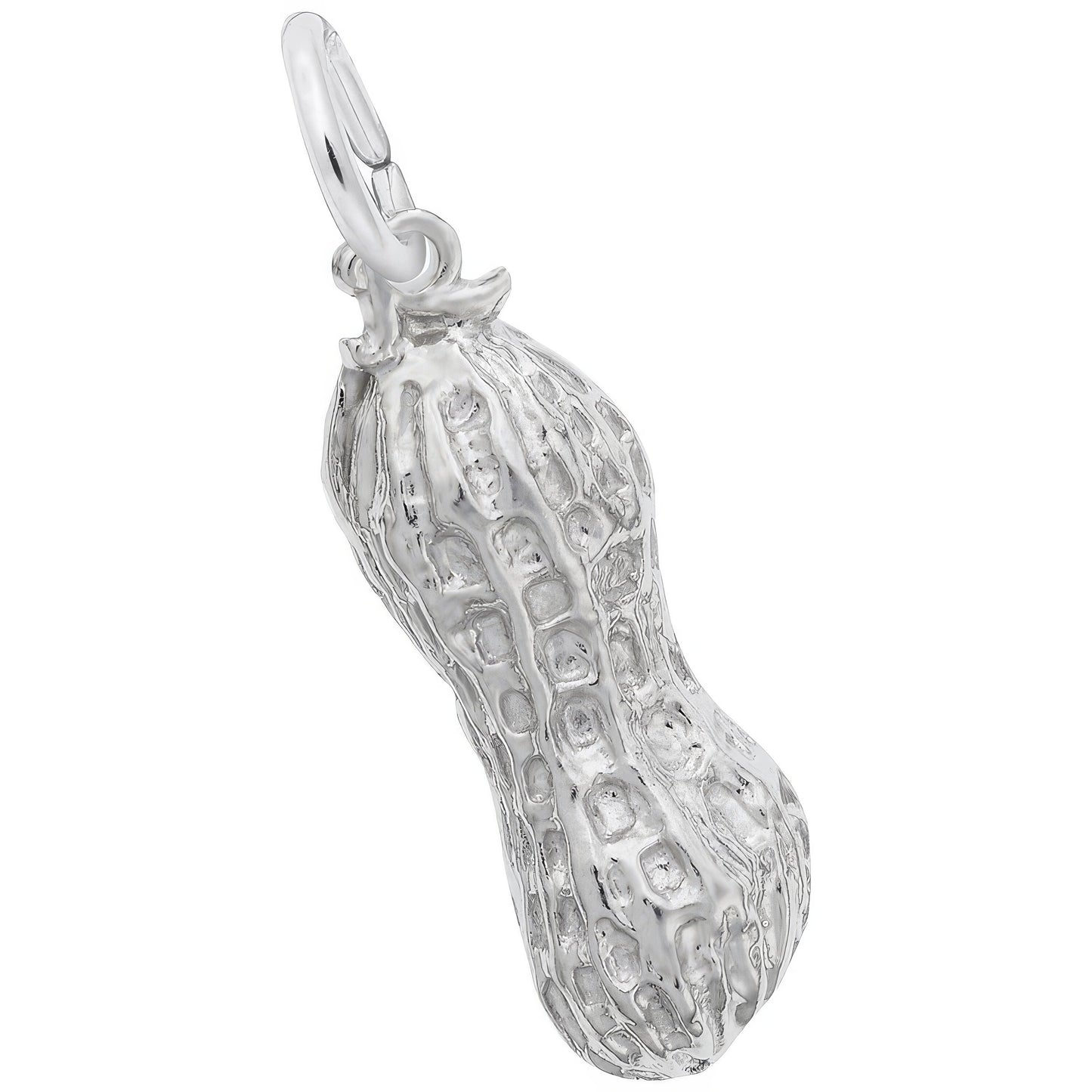 Peanut Charm - Metal - Sterling Silver