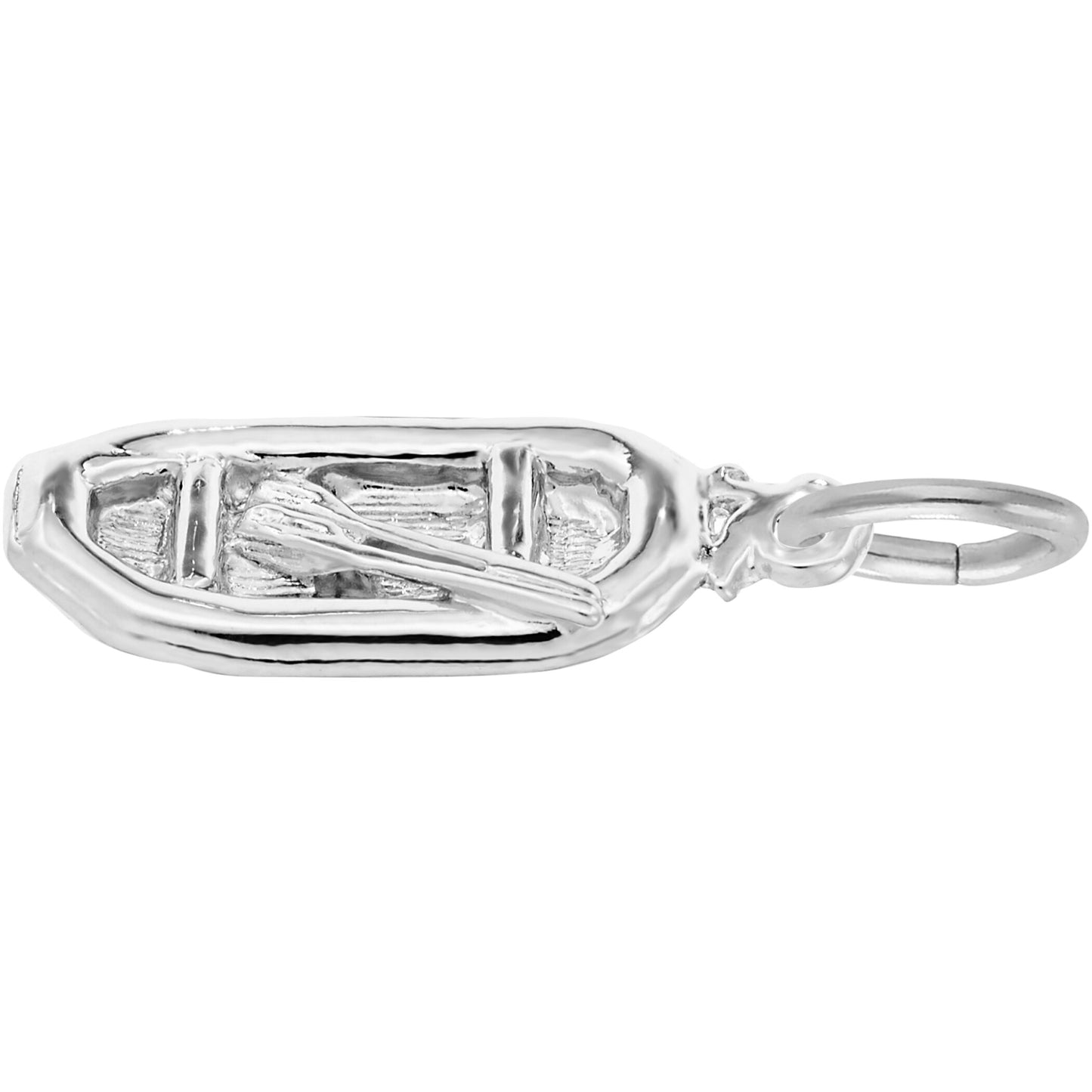 White Water Raft Charm - Metal - Sterling Silver
