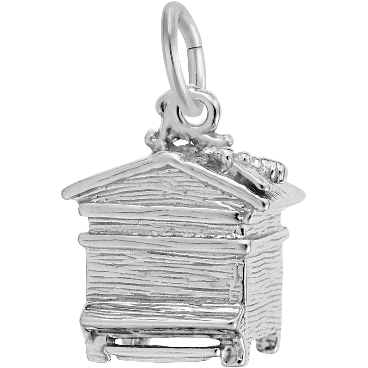 Bee Hive Charm - Metal - Sterling Silver