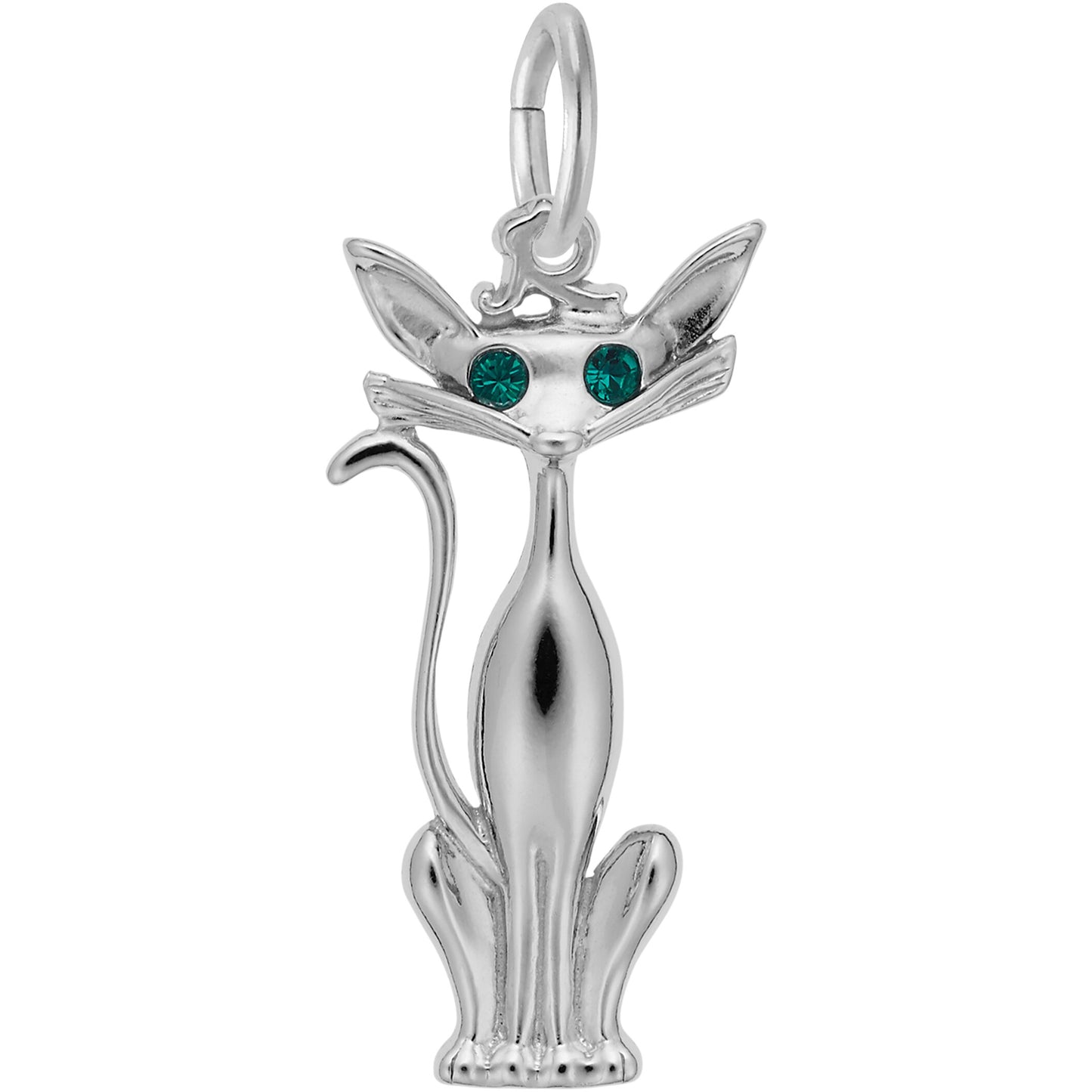 Sterling Silver Siamese Cat Charm
