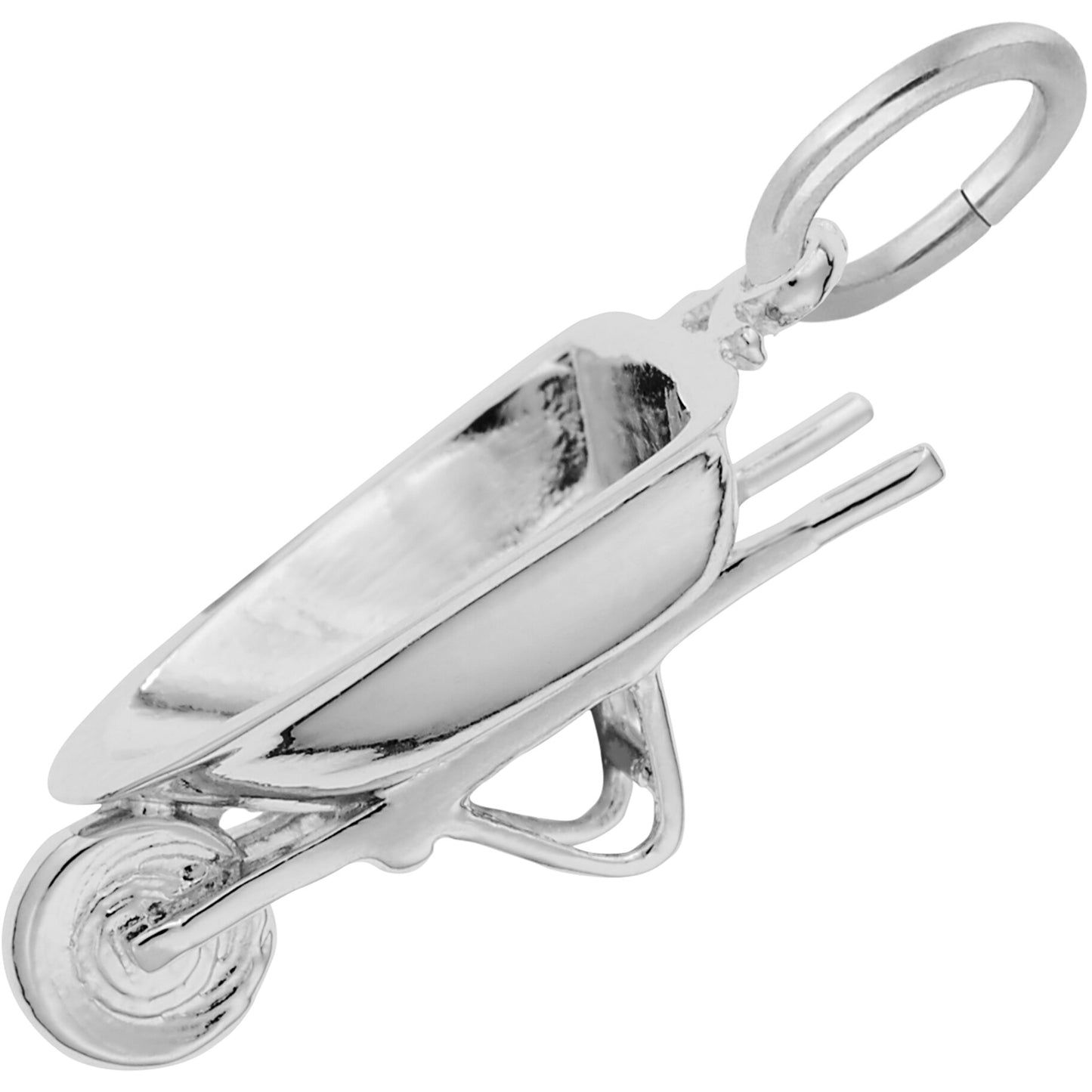 Wheel Barrow Charm - Metal - Sterling Silver
