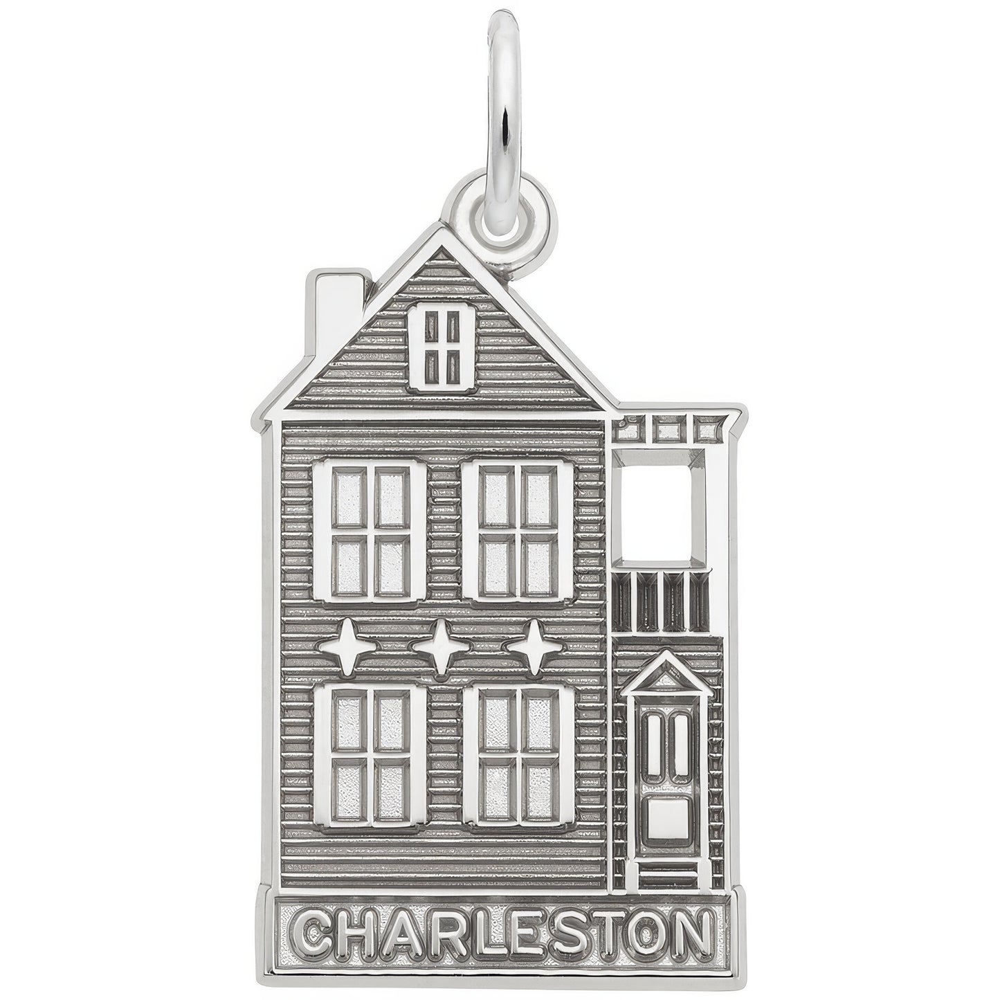Charleston Row House Charm - Metal - Sterling Silver