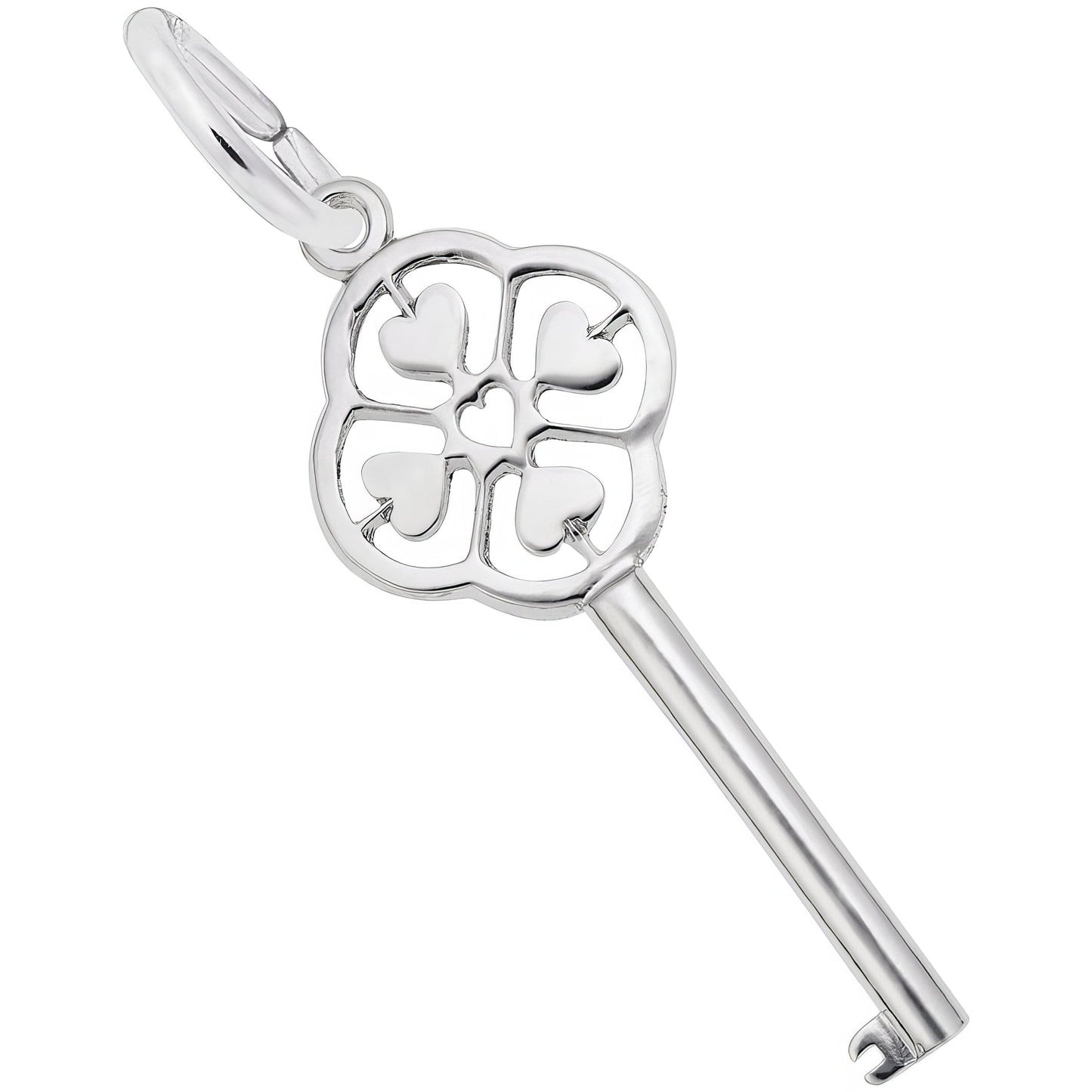 Key to My Heart Charm - Metal - Sterling Silver