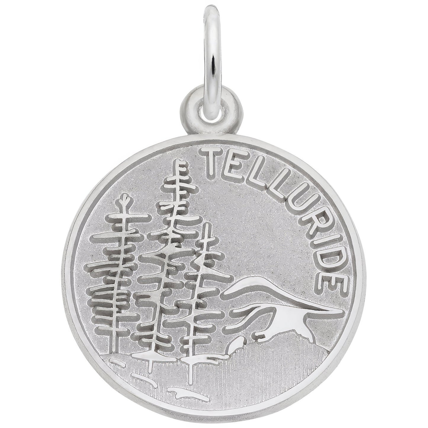 Telluride Mountain Scene Charm - Metal - Sterling Silver