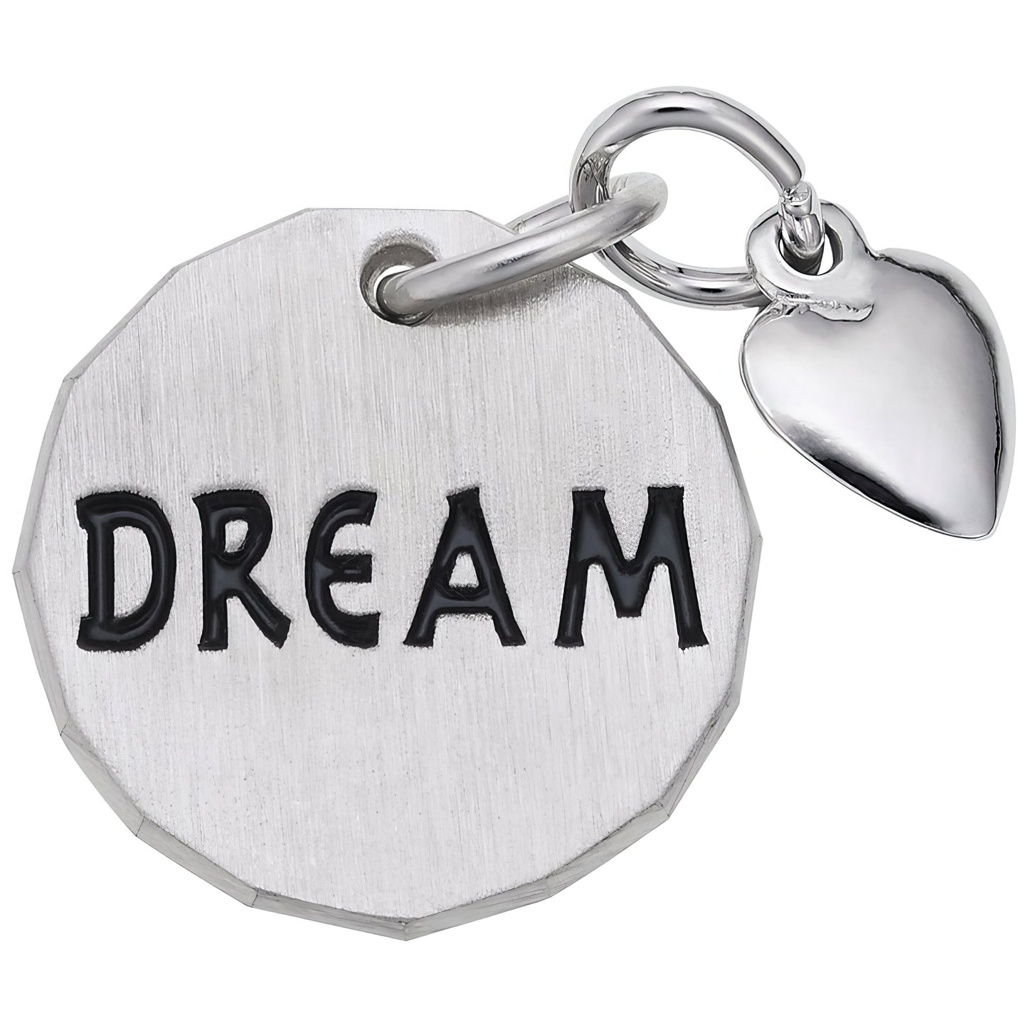 Dream Tag w/Heart Charm - Metal - Sterling Silver