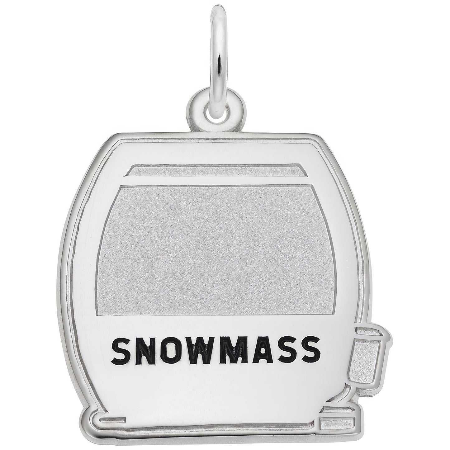 Snowmass Flat Cable Car Charm - Metal - Sterling Silver