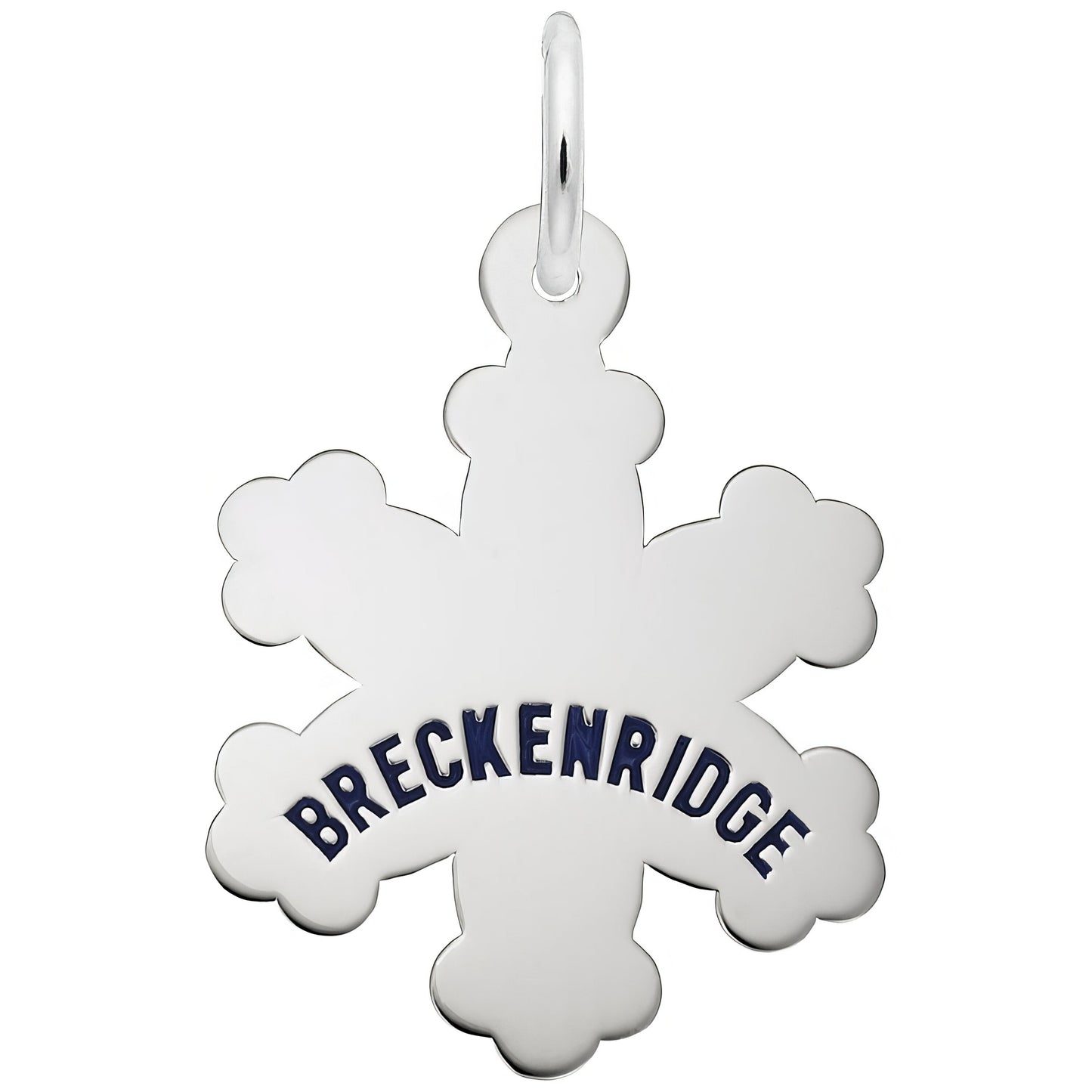 Sterling Silver Breckenridge Snowflake Charm - 17mm x 16mm