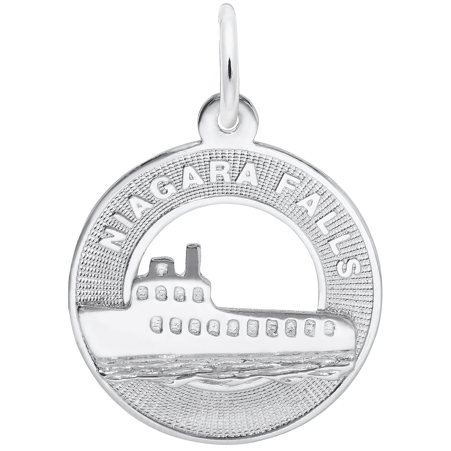 Niagara Falls Boat Ring Charm - Metal - Sterling Silver