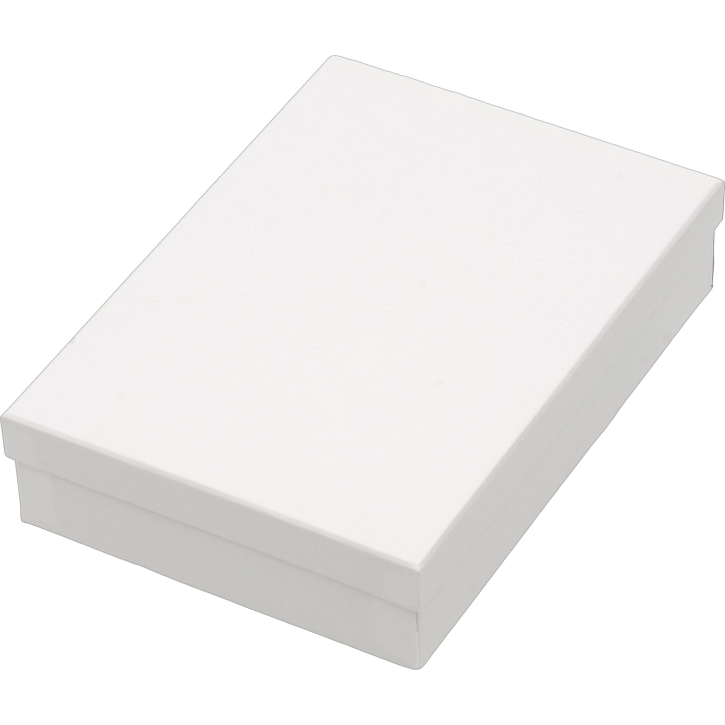 White Faux Leather Necklace Gift Box Jewelry Display 6 7/8"