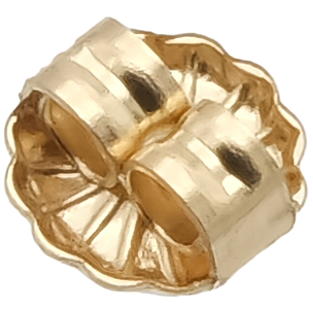 4 14K Yellow Gold Tension Earring Backs Lock Tight Nut