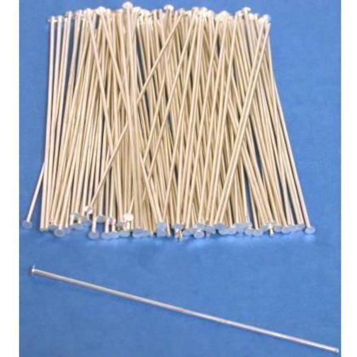 2" Head Pins 100 Sterling Silver Hat 100 21 Gauge
