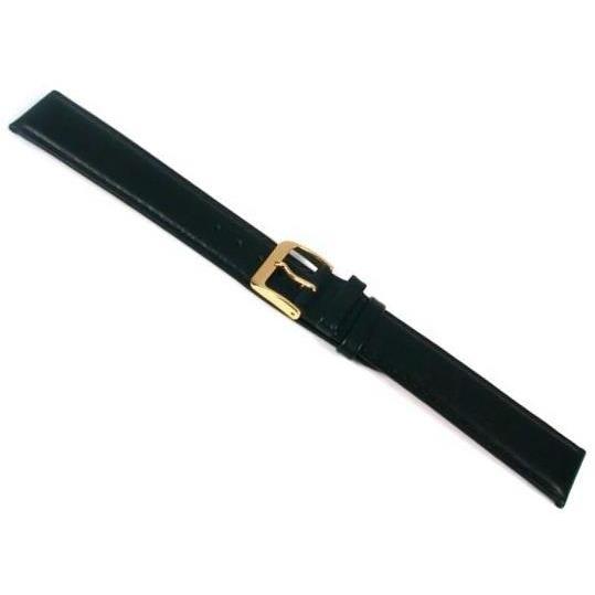 Black Calf Geniune Leather Extra Long Watch Band Watchband Watchmaker 20mm