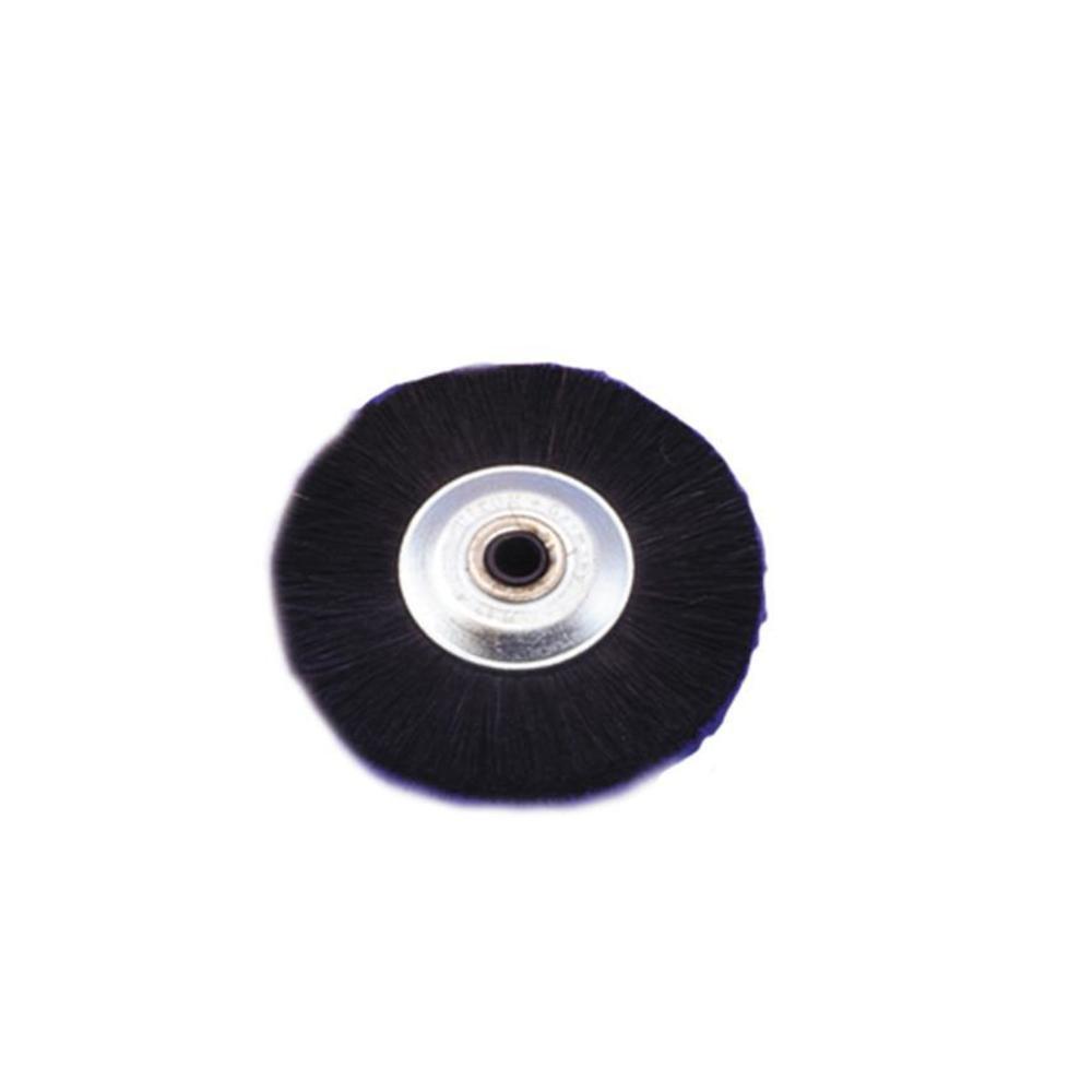 Black Bristle Wheel Polishing Brush with Steel Hub 2 1/2"