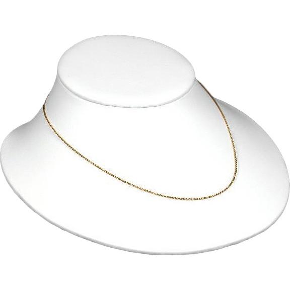 Neckform Lay-Down Display White Faux Leather 8 1/8"