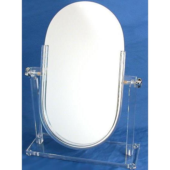 Countertop Oval Vanity Mirror Adjustable 19 1/2"