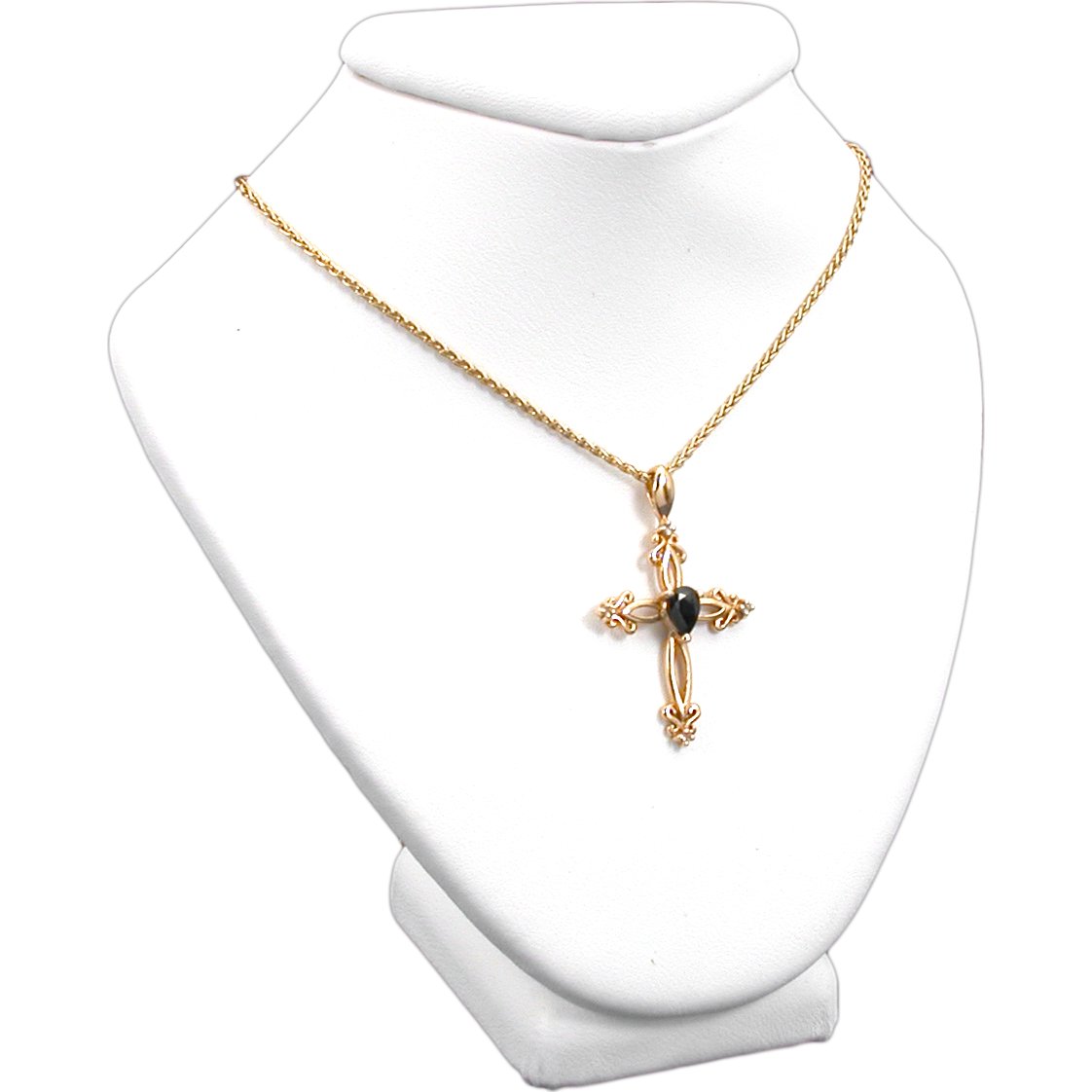 2 White Leather Necklace Busts Jewelry Displays 4.5"